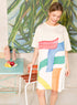 Robe en coton bio imprimé acoté 