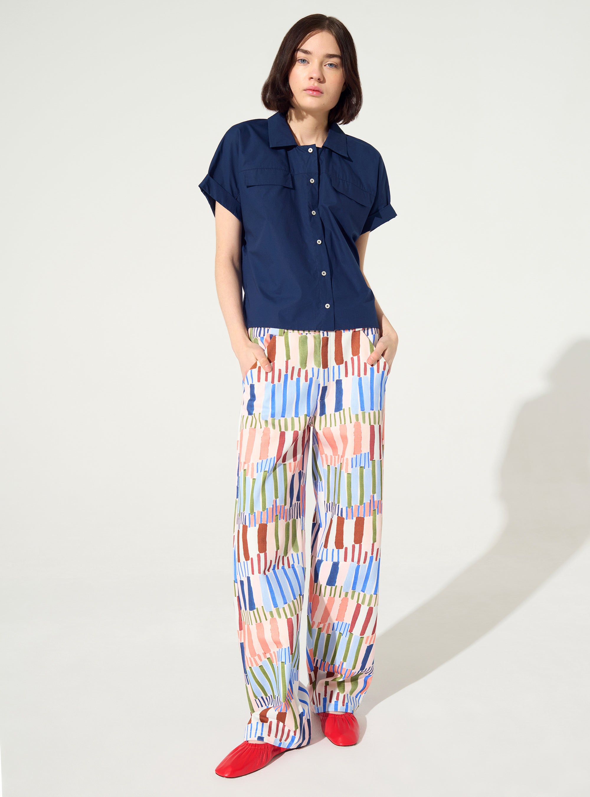 Blaues Oversize-Hemd aus Bio-Baumwolle