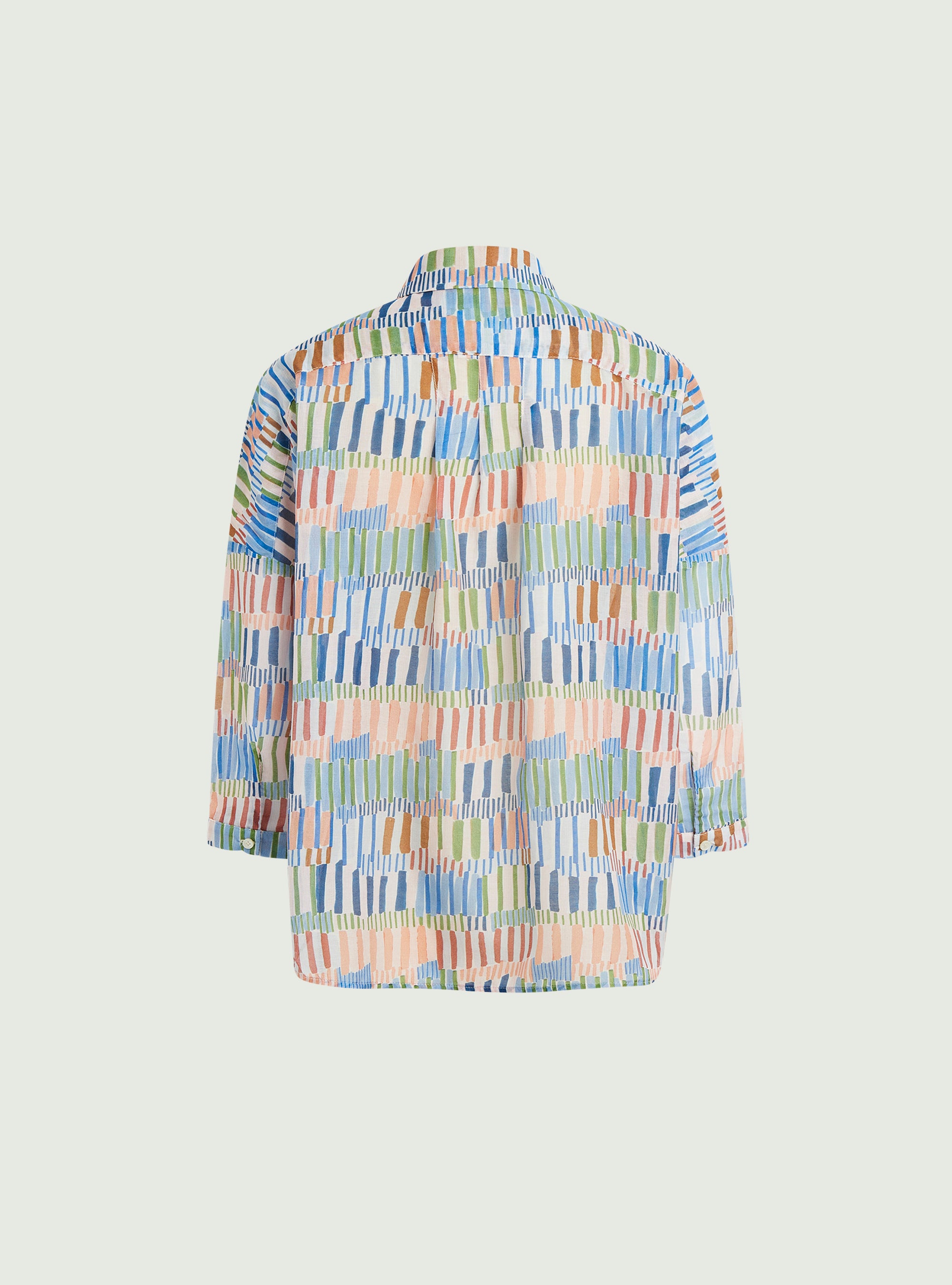 Chemise oversize imprimée manches 3/4