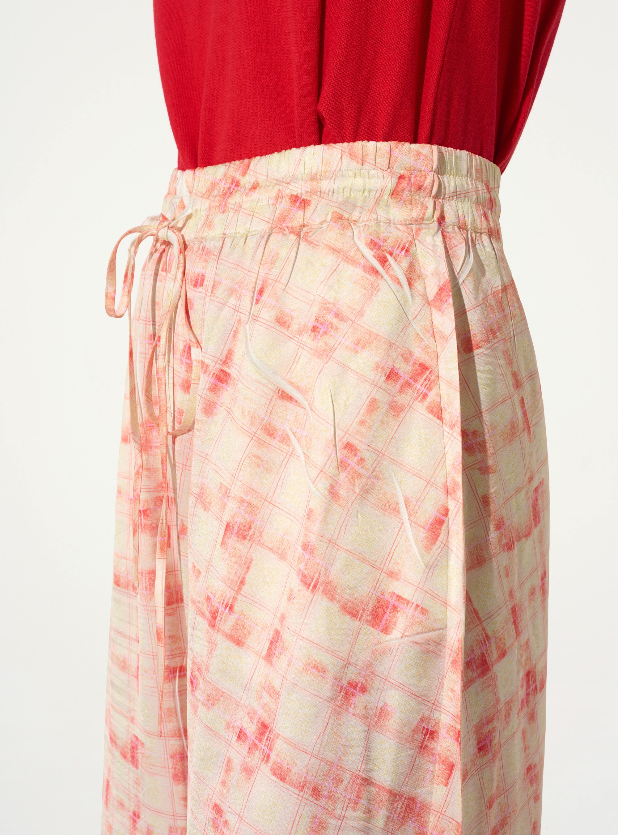 Bermuda plissé imprimé orange