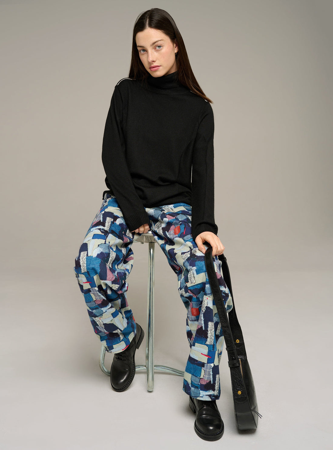 Cotélac acoté pull col roulé maille fine en laine