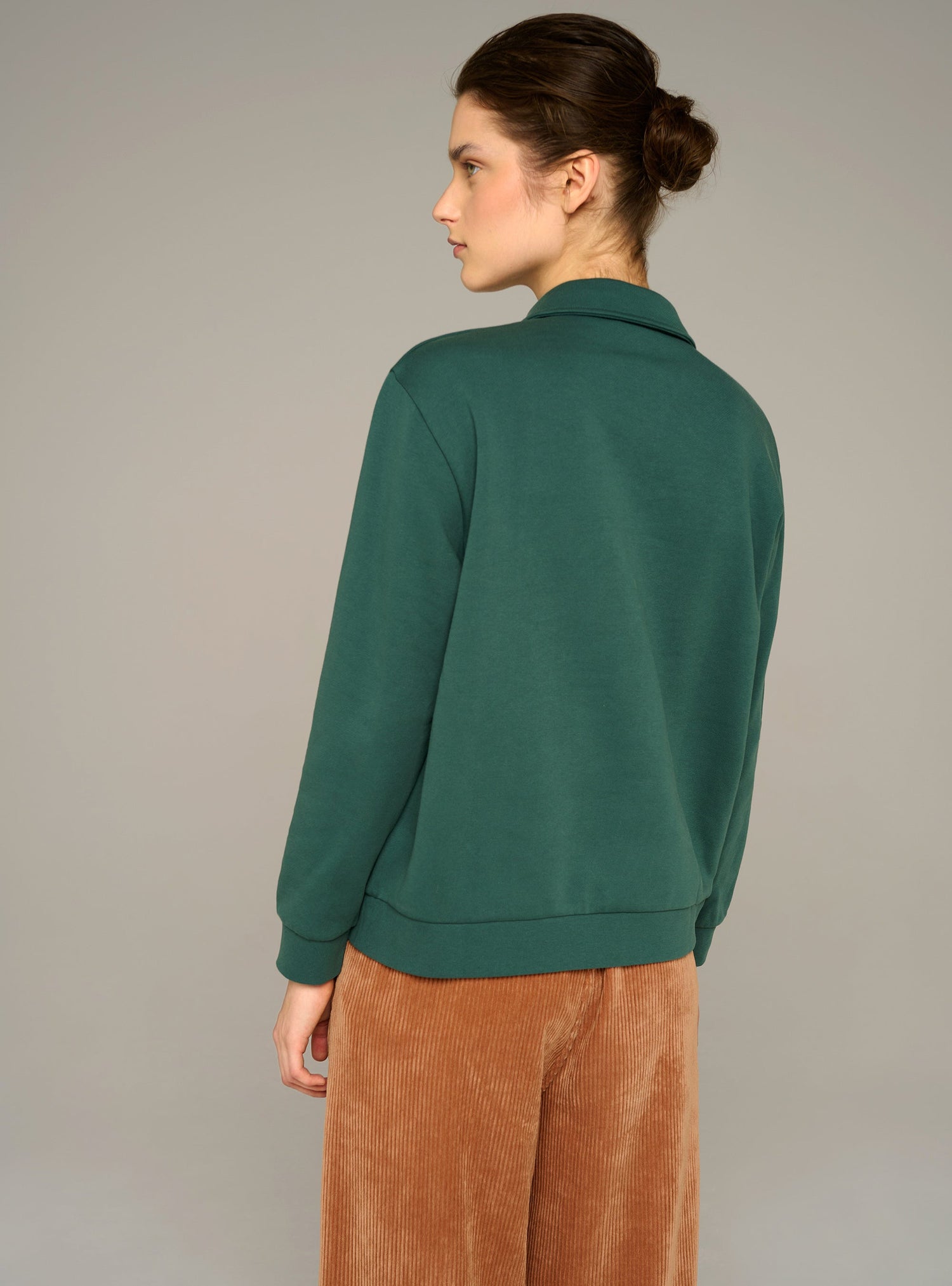 Cotélac acoté sweat oversize col polo en coton biologique