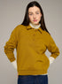 Cotélac acoté sweat oversize col polo en coton biologique