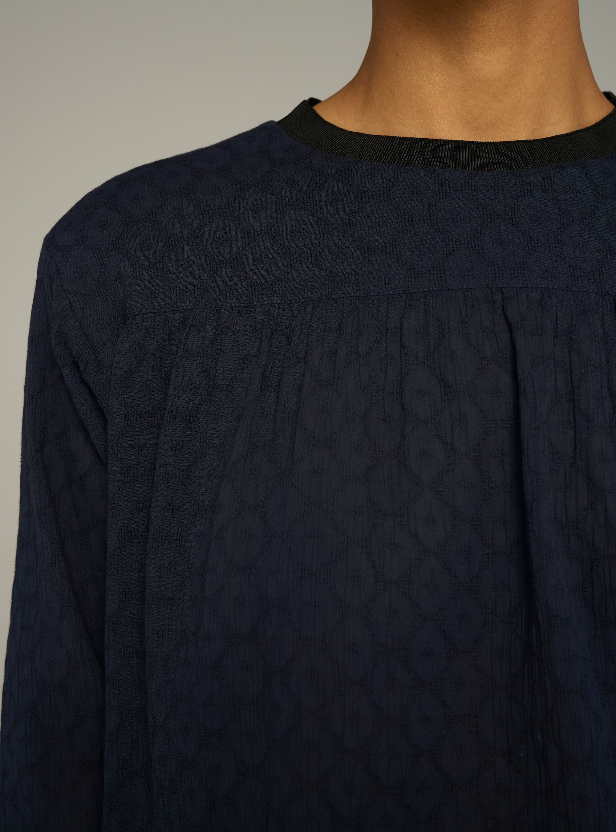 Cotélac acoté blouse droite manches longues imprimée en coton