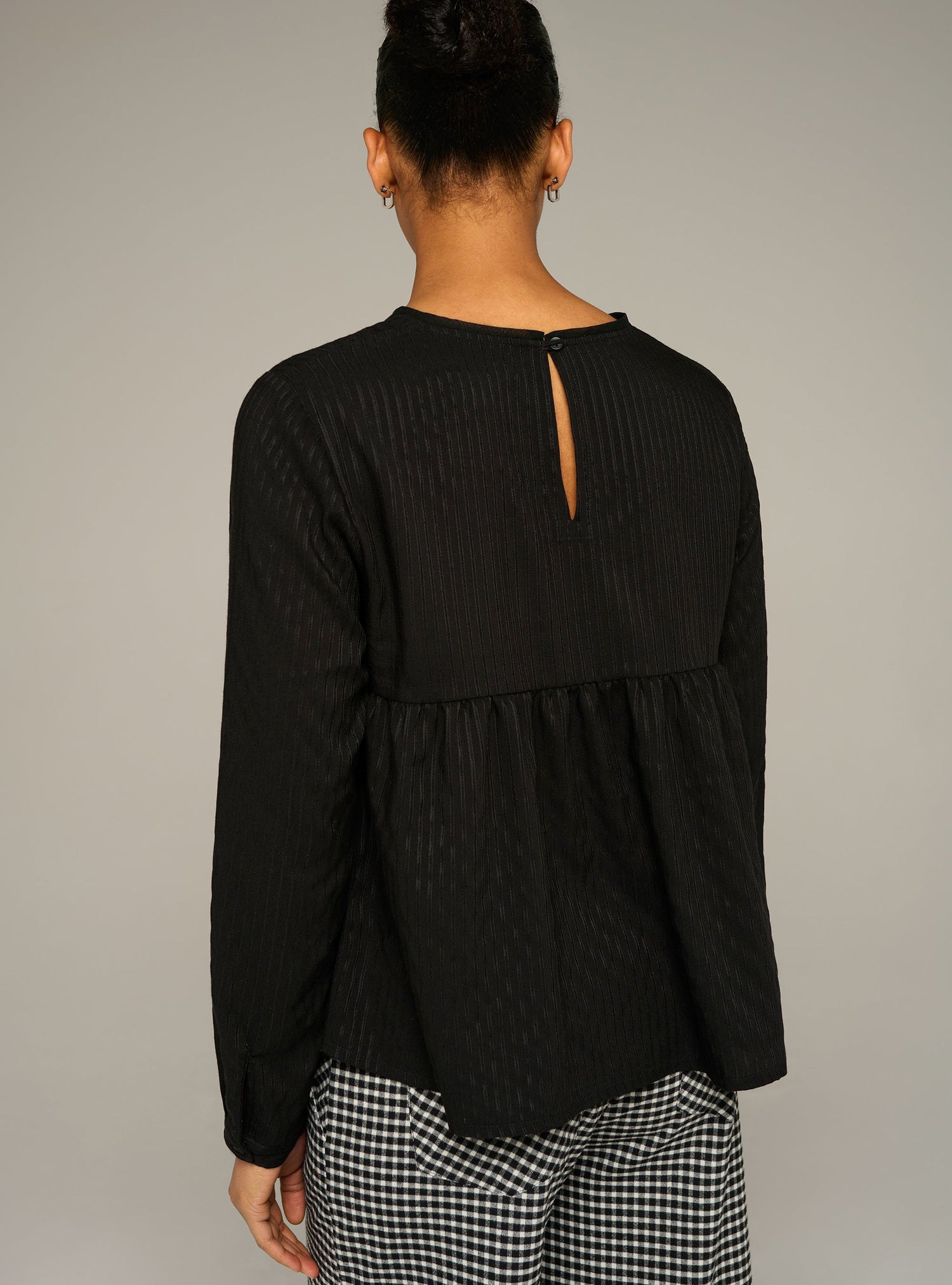 Cotélac acoté blouse col rond rayée ton sur ton