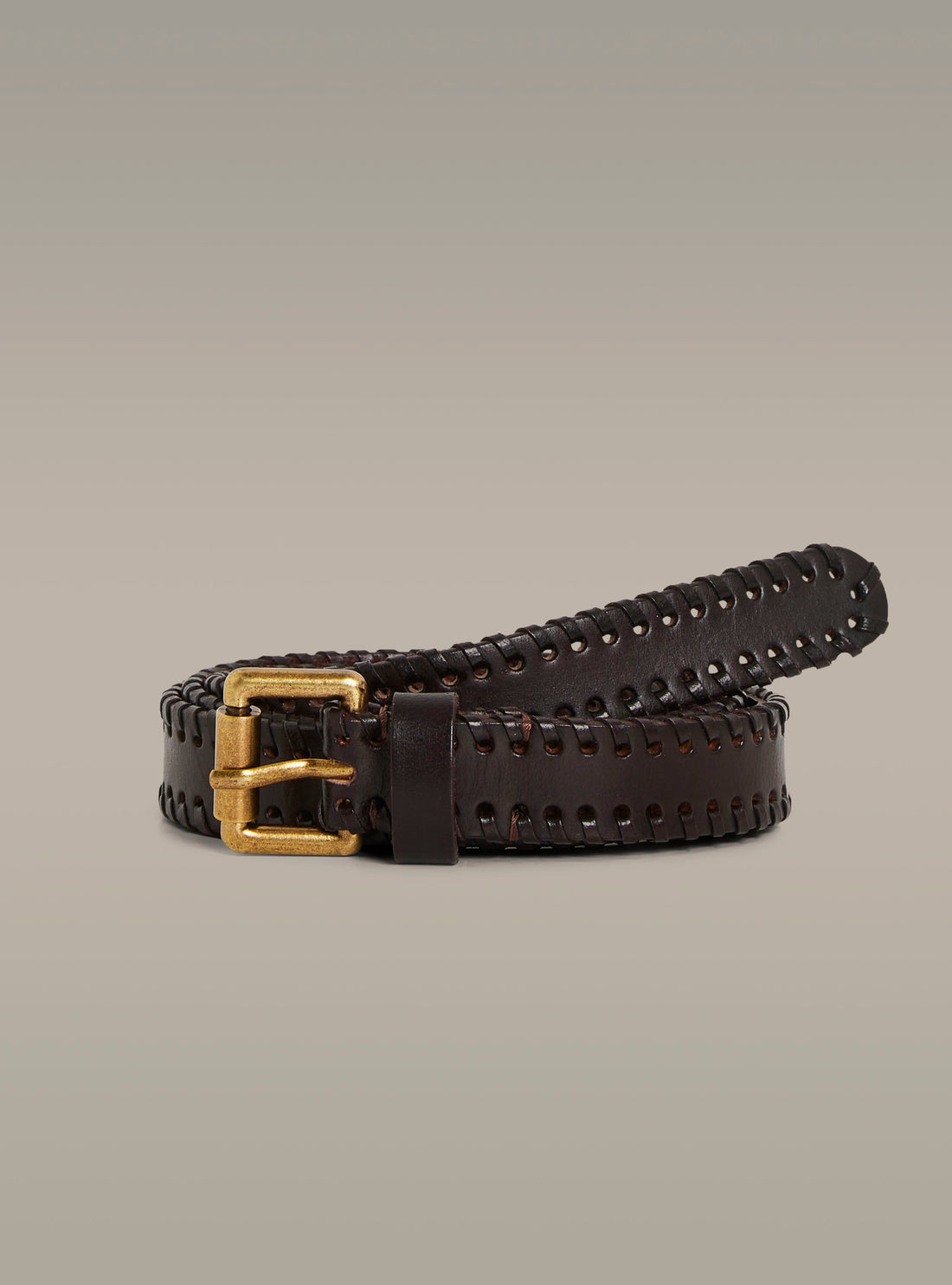 Ceinture en cuir tressée