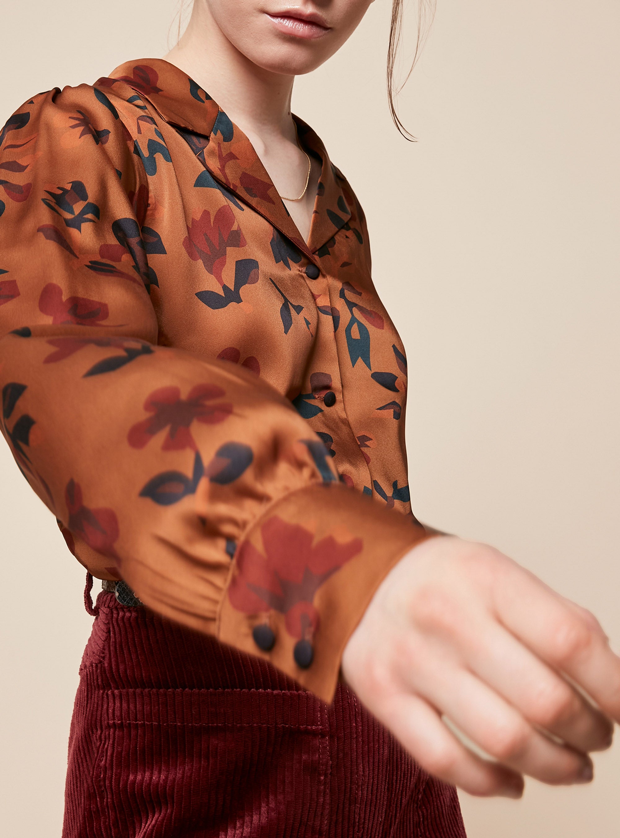 Printed V-Neck Shirt