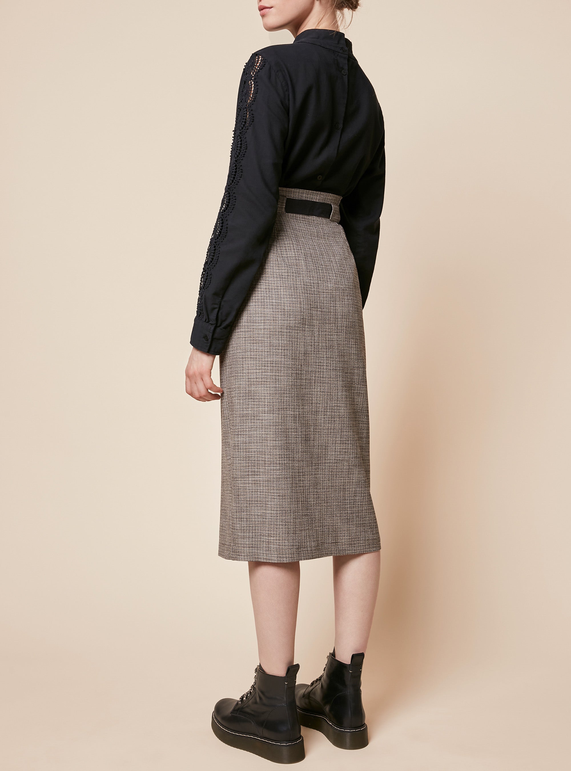 Tie Pencil Skirt