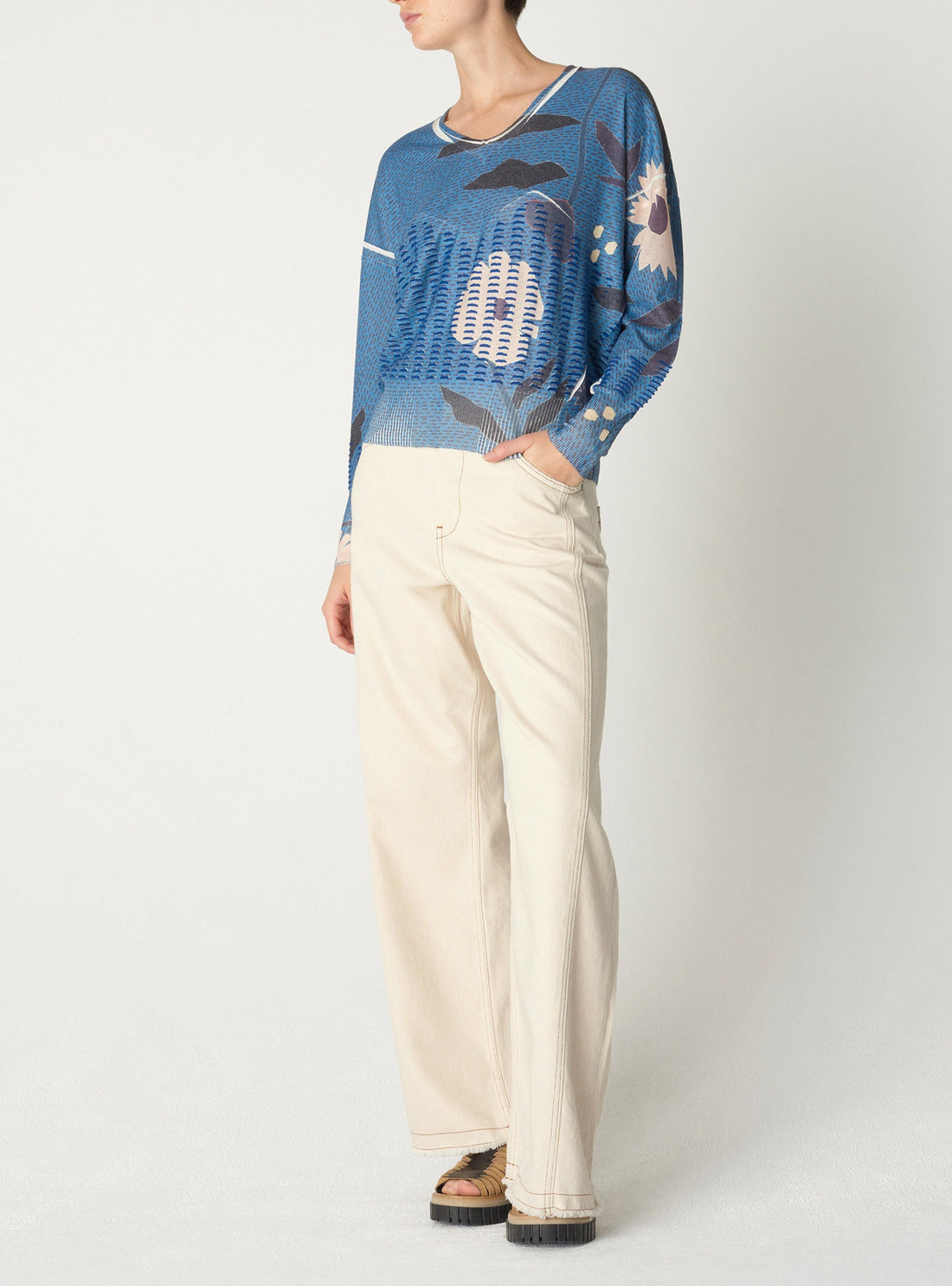 Pull Fleur Cotélac 