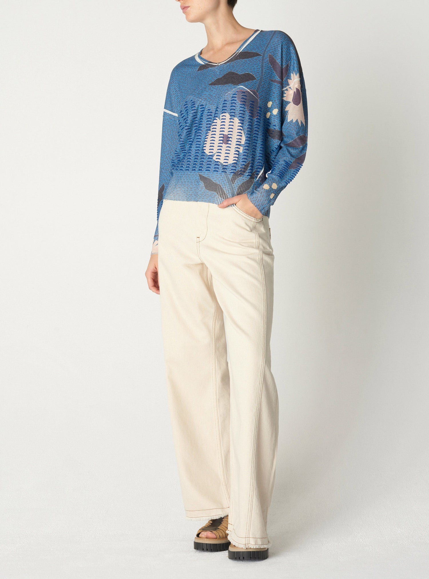Pull Fleur Cotélac 