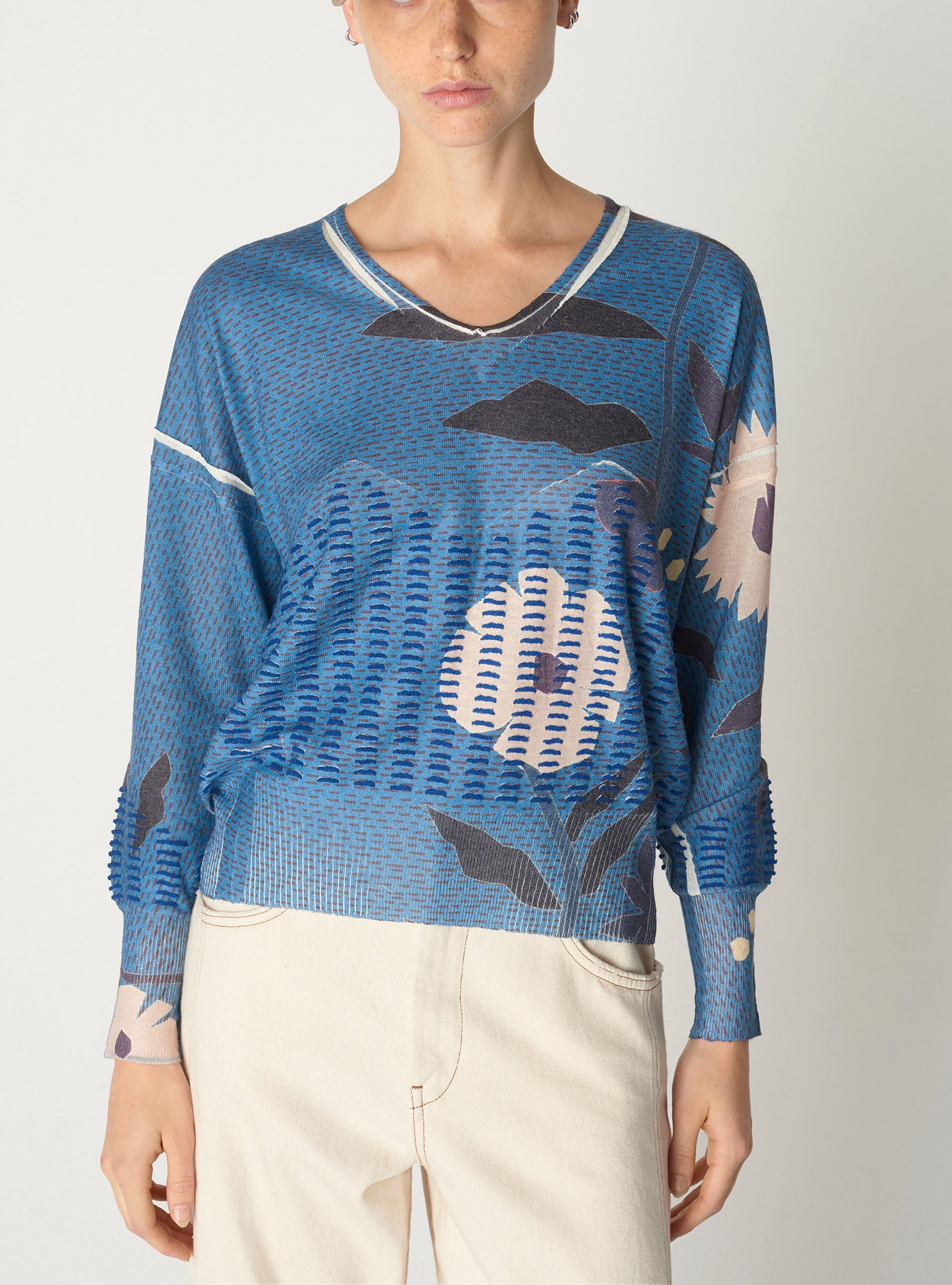 Pull Fleur Cotélac 
