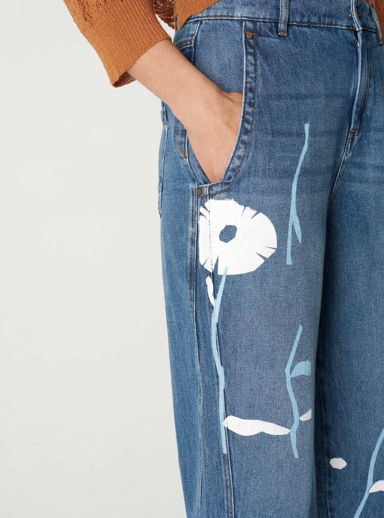 Jean mom taille haute
