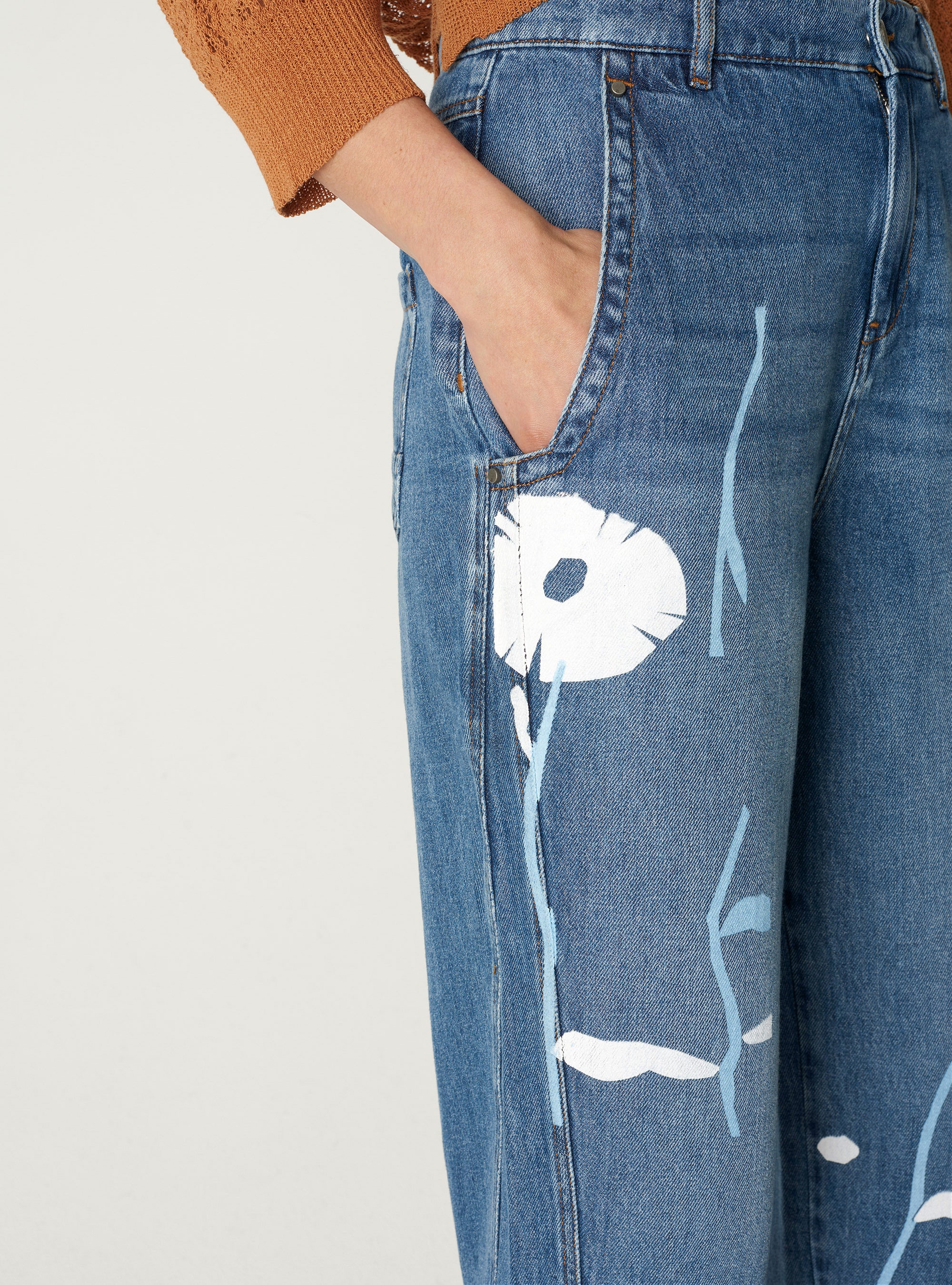 Jean mom taille haute
