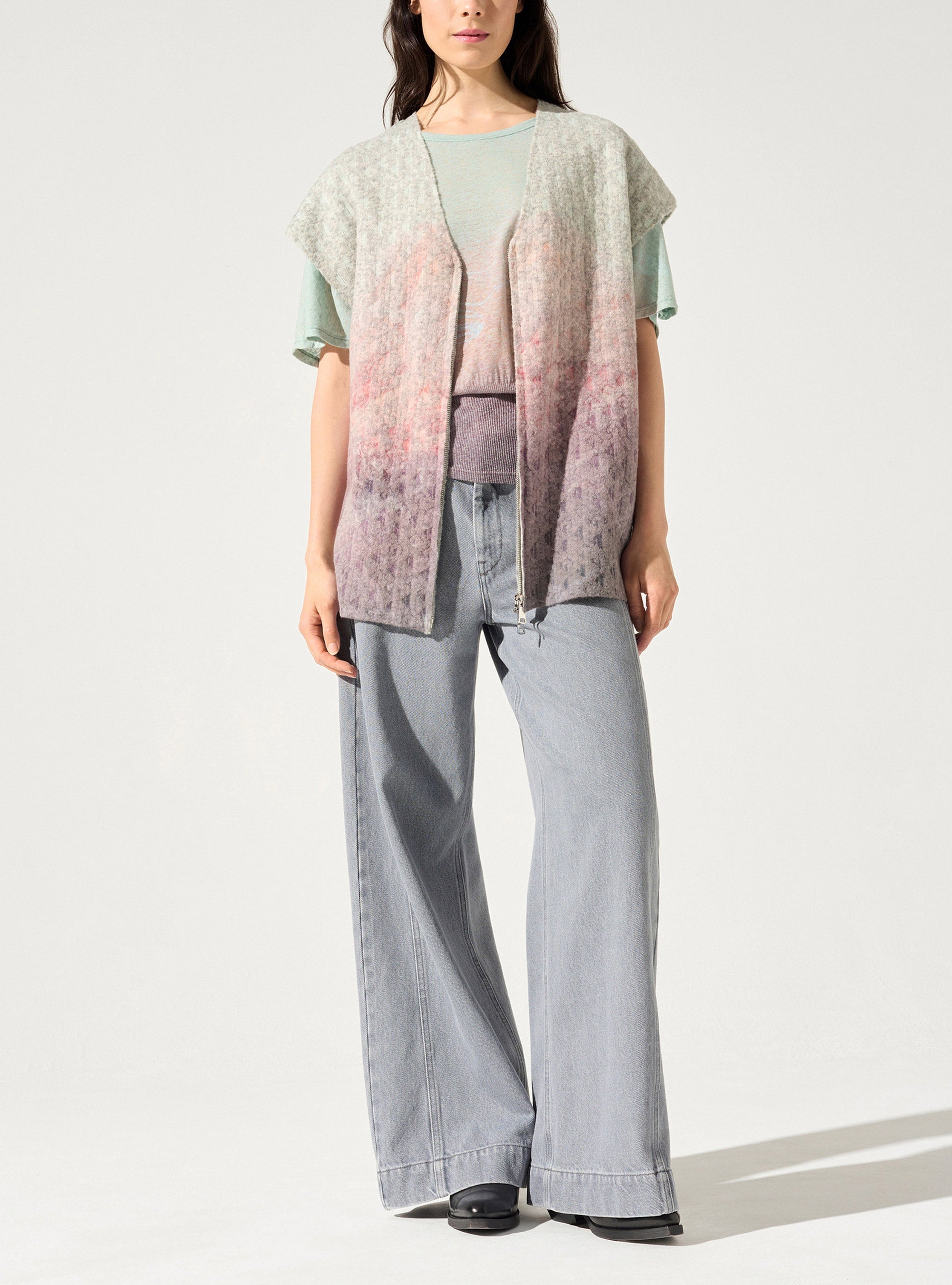 Lange Strickjacke