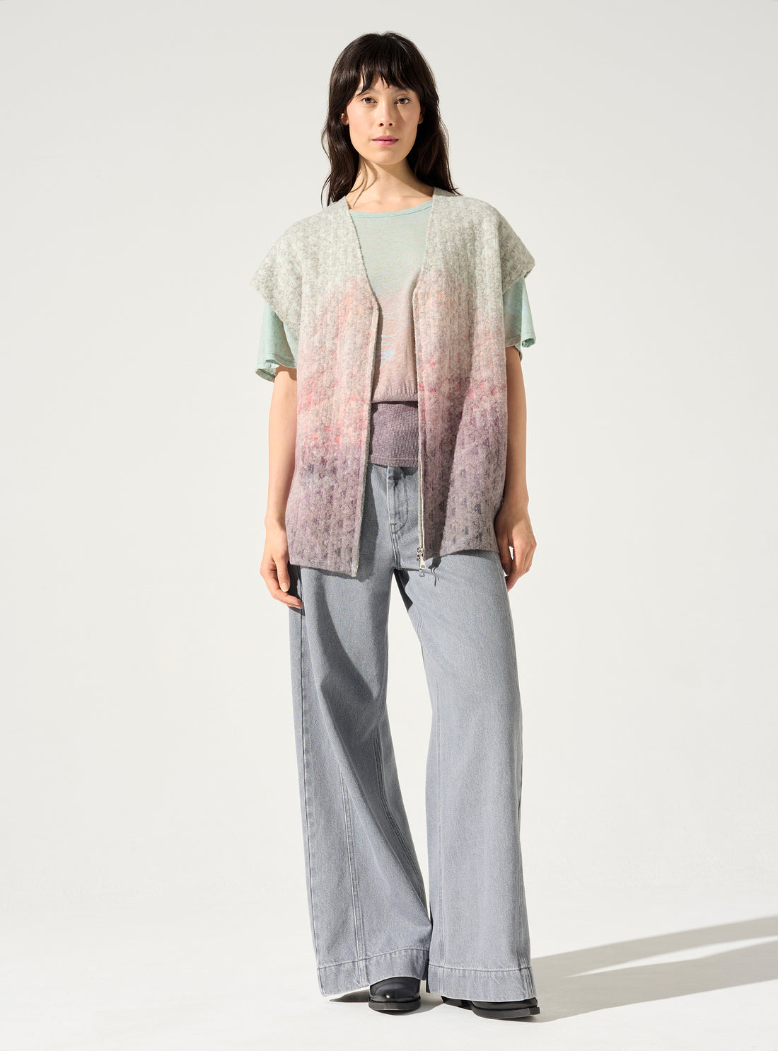 Lange Strickjacke