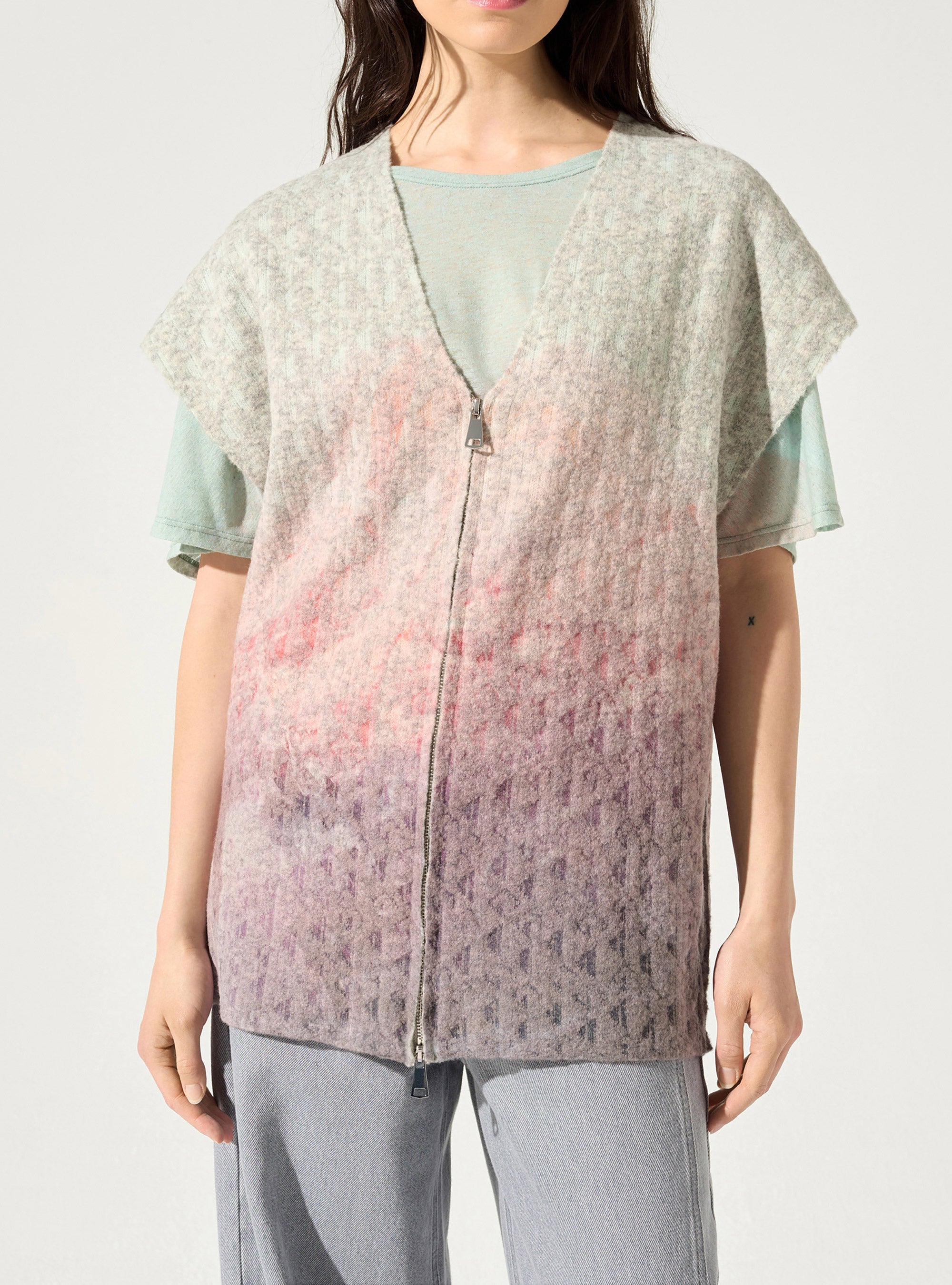 Lange Strickjacke