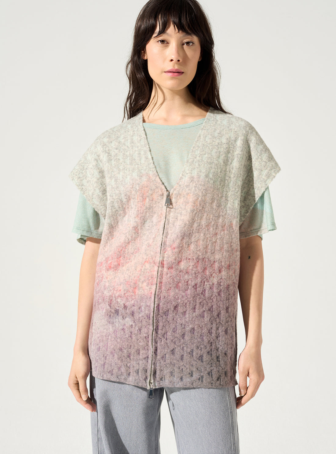 Lange Strickjacke