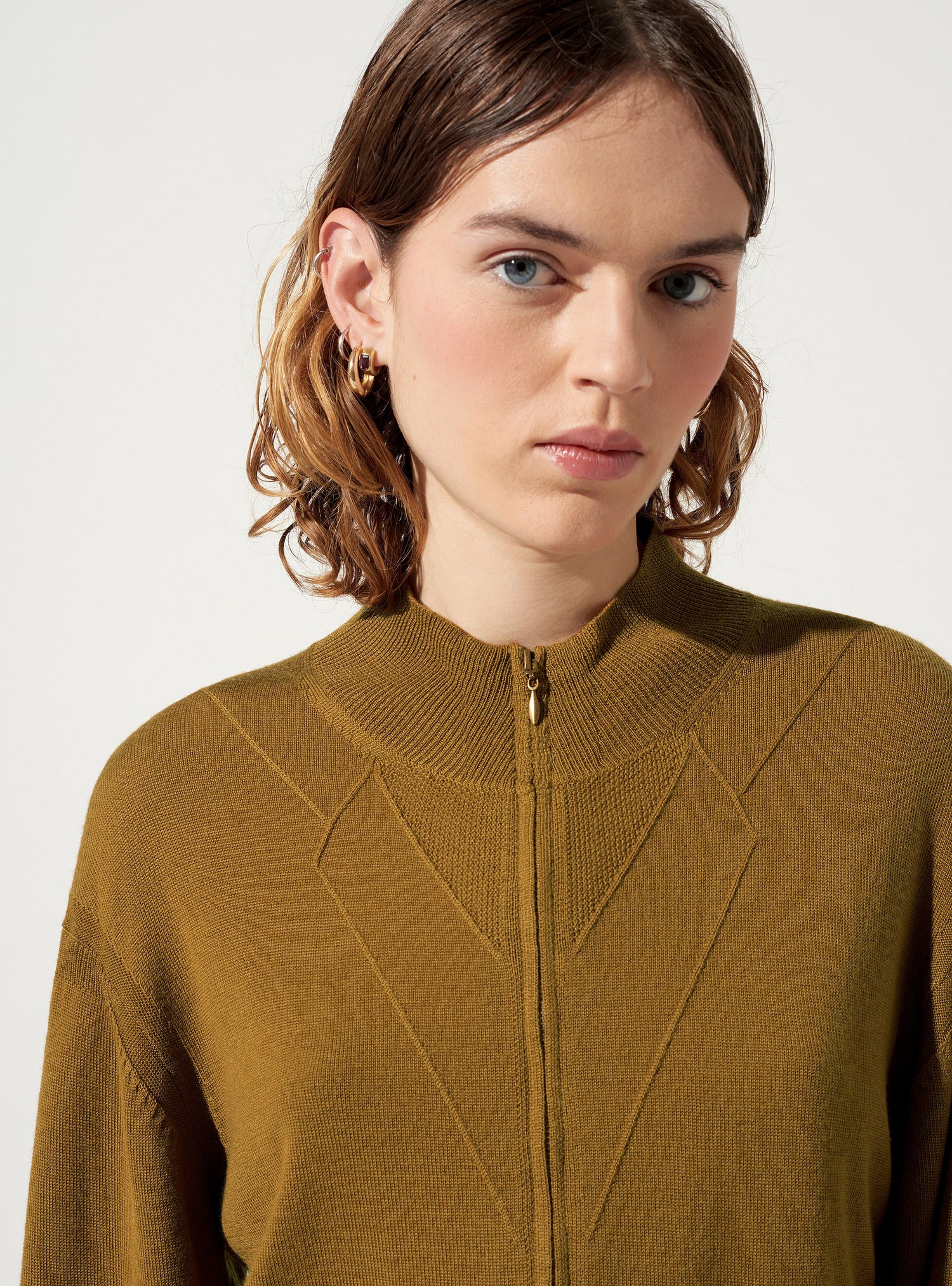 Strickjacke mit Reißverschluss