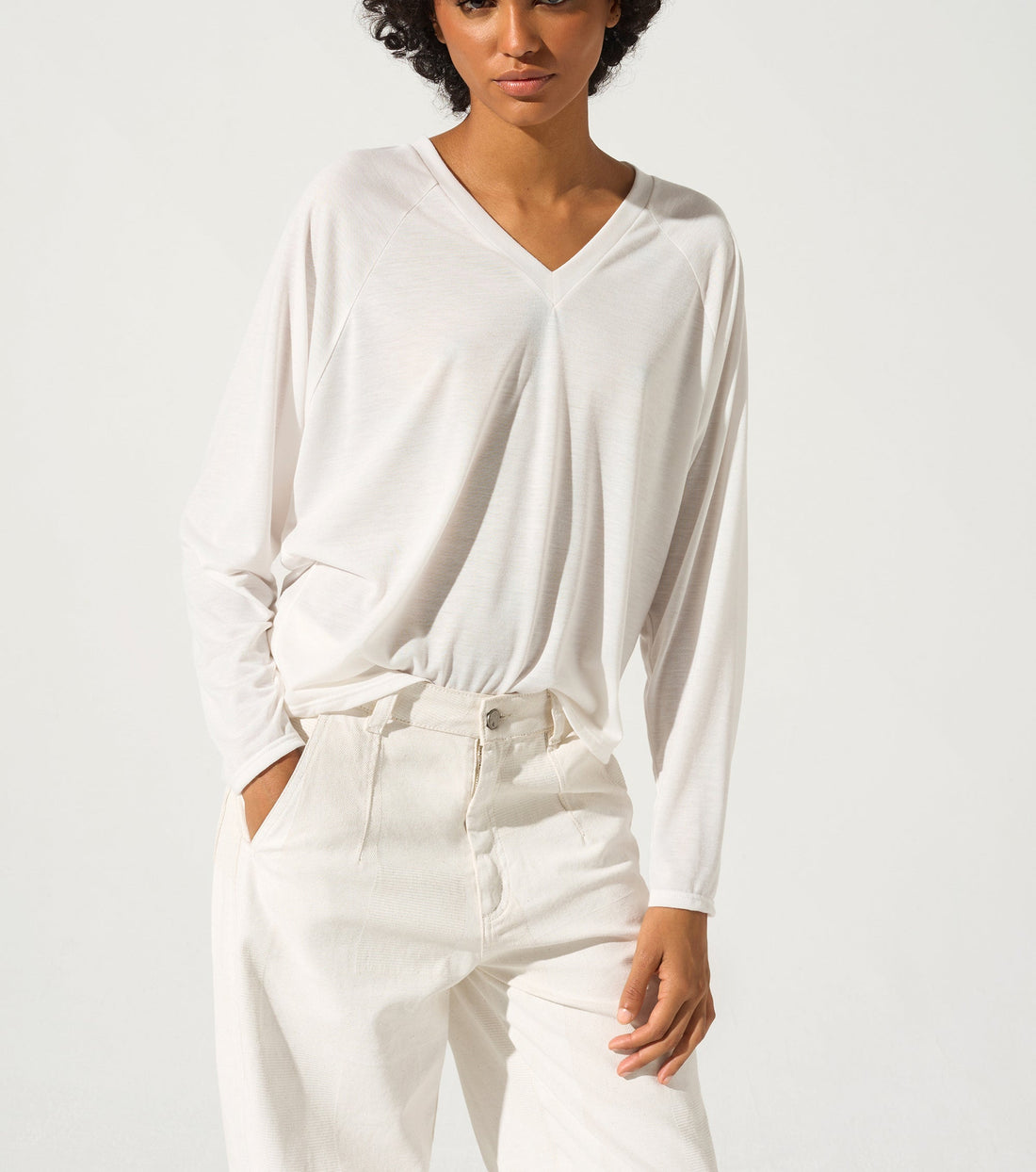 Pleated T-shirt