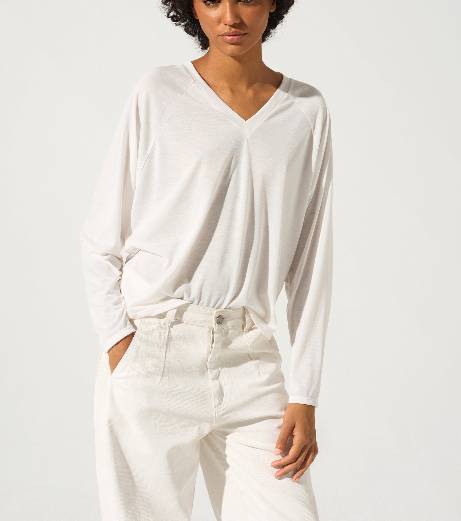 Pleated T-shirt