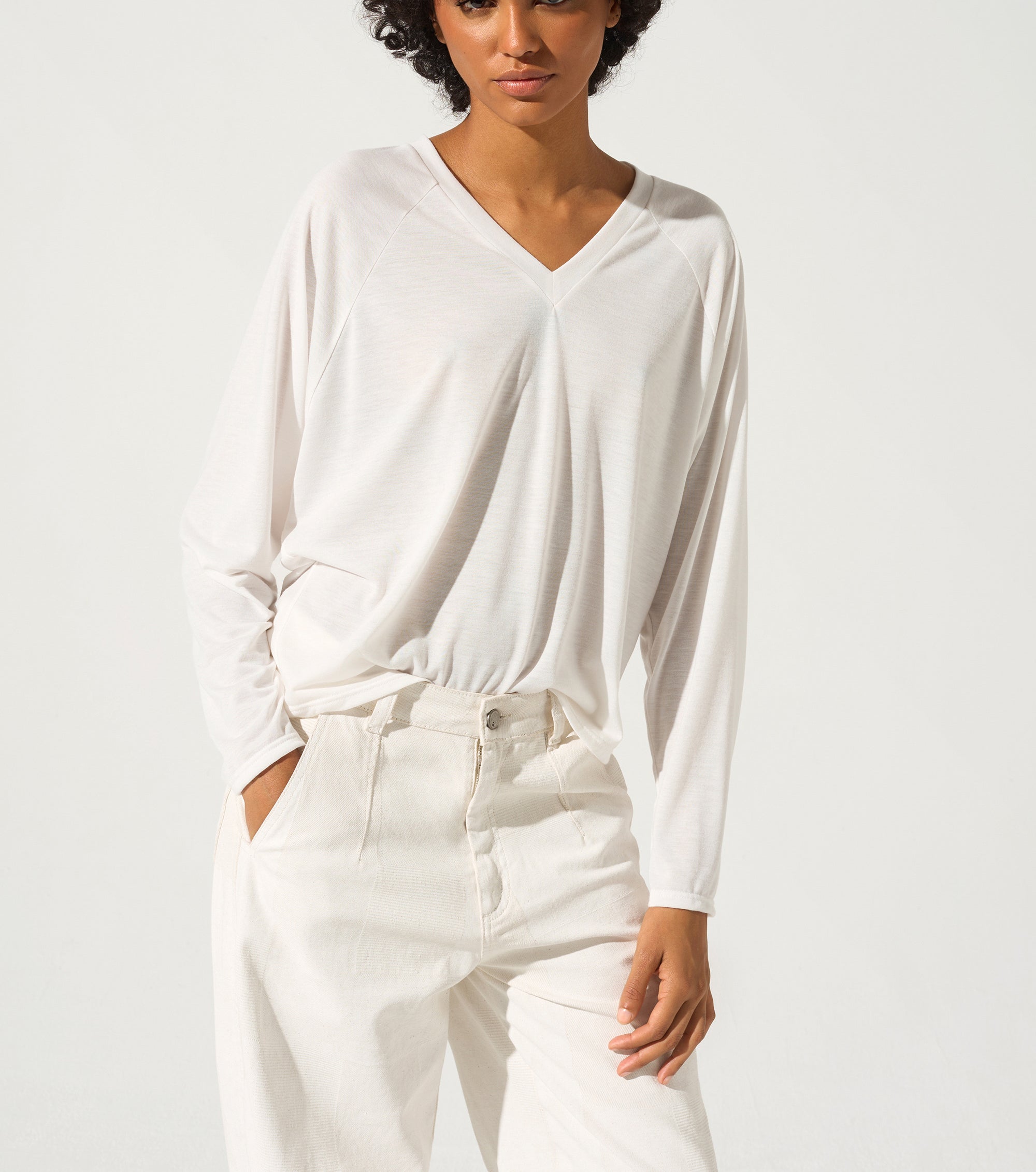 Pleated T-shirt