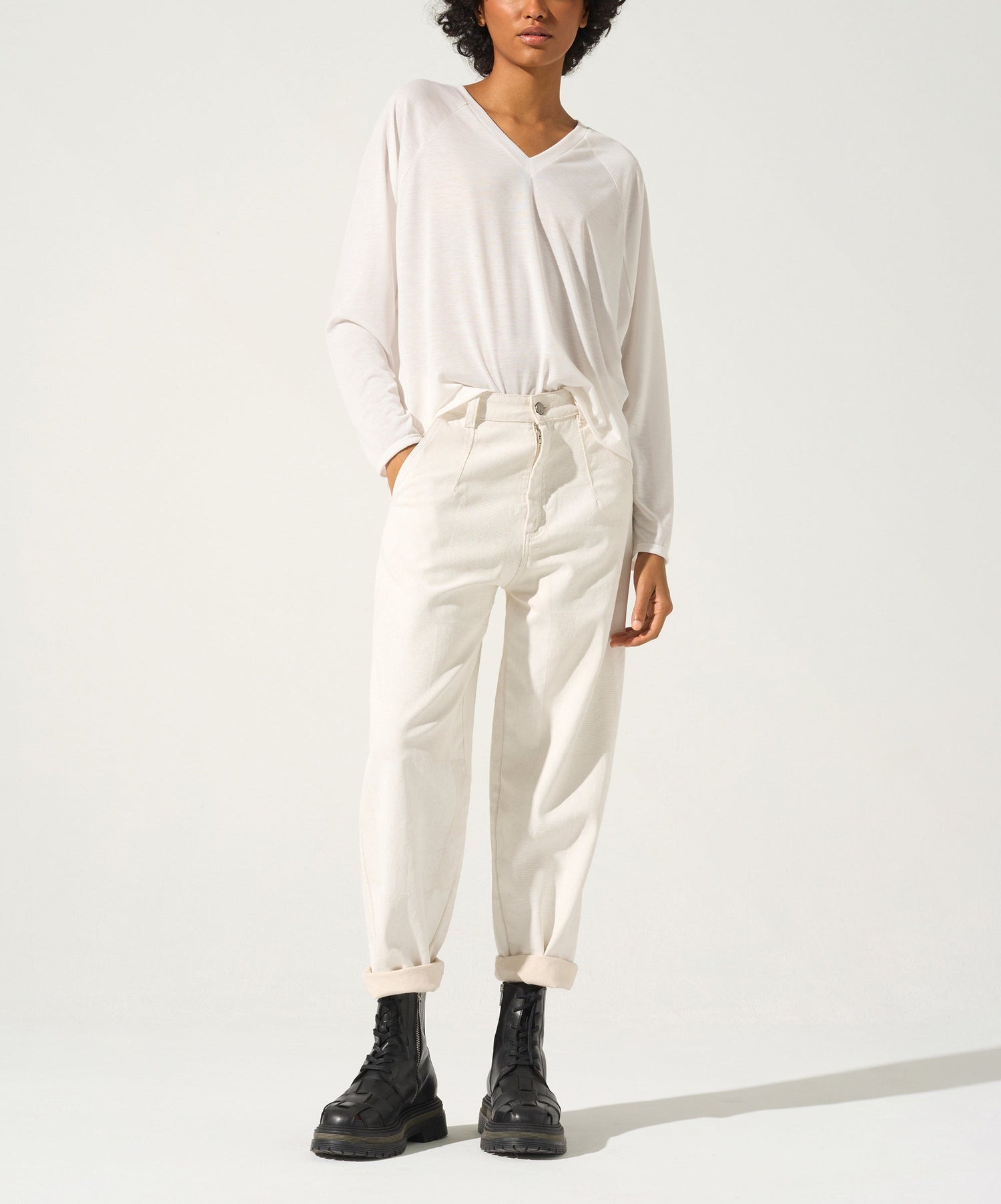 Pleated T-shirt