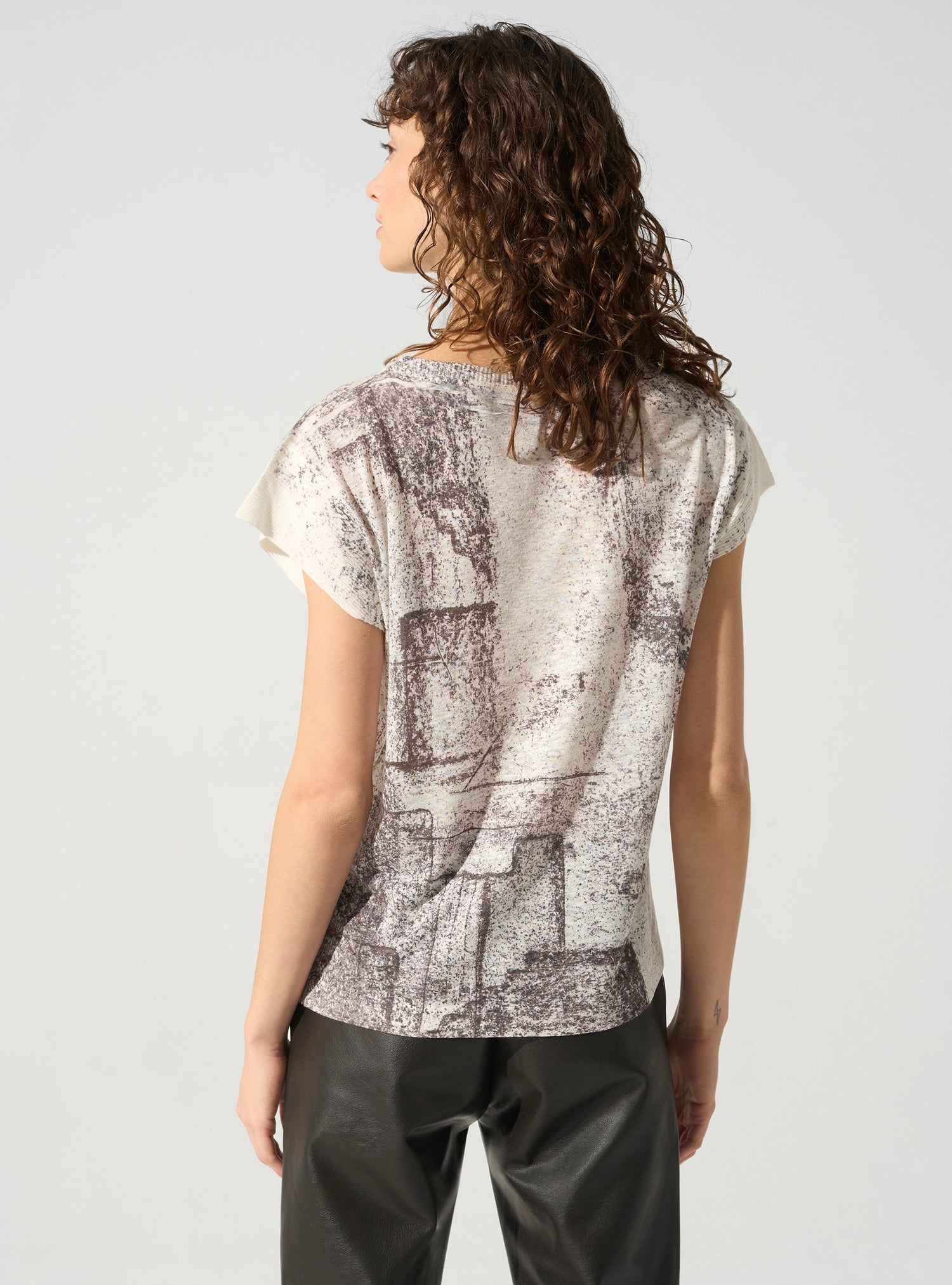 T-shirt manches plissées Cotélac 