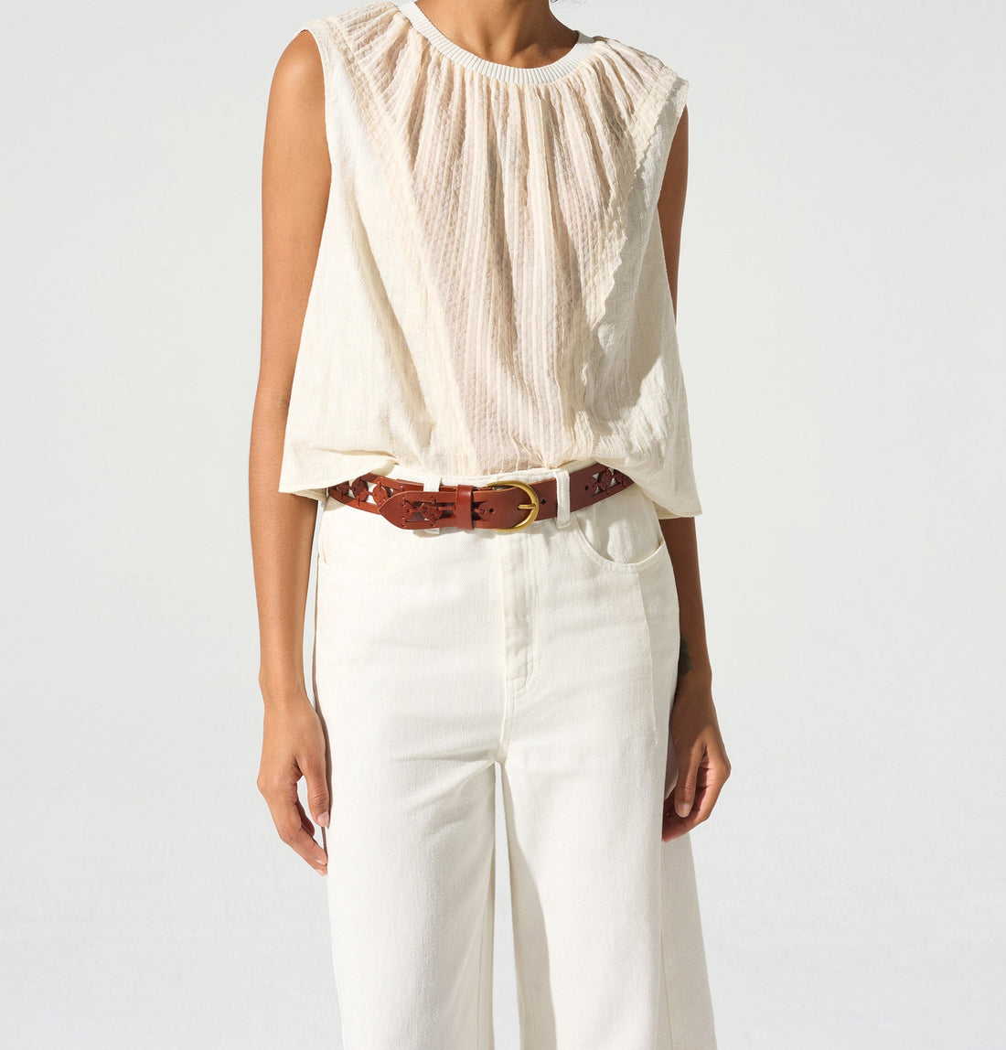 Débardeur plissé Cotélac 