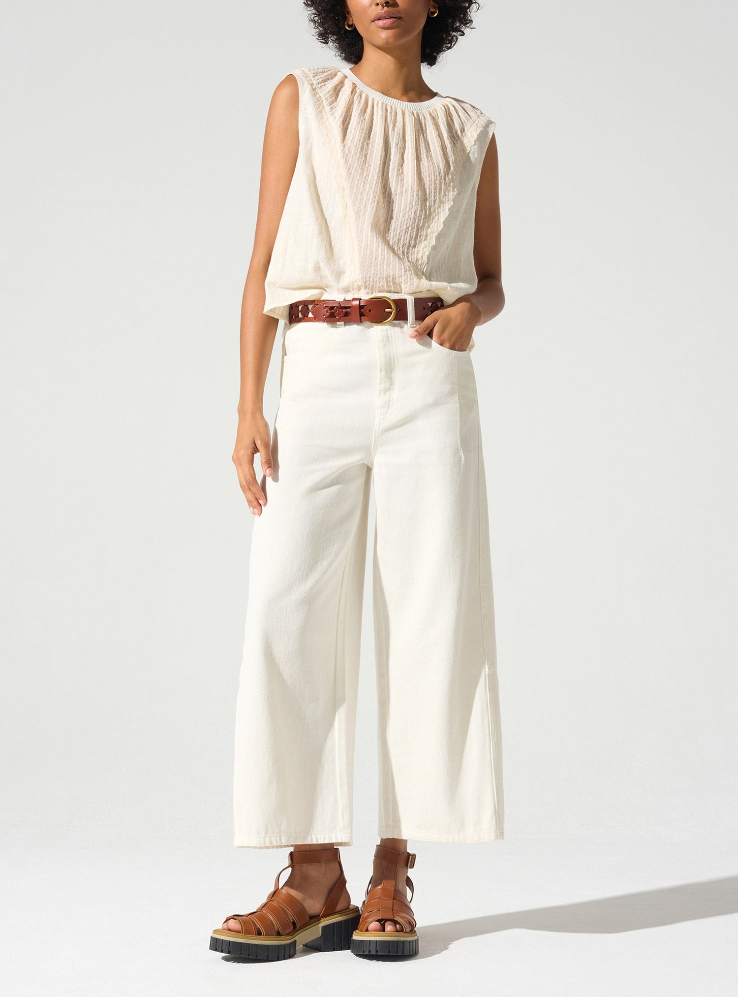 Débardeur plissé Cotélac 