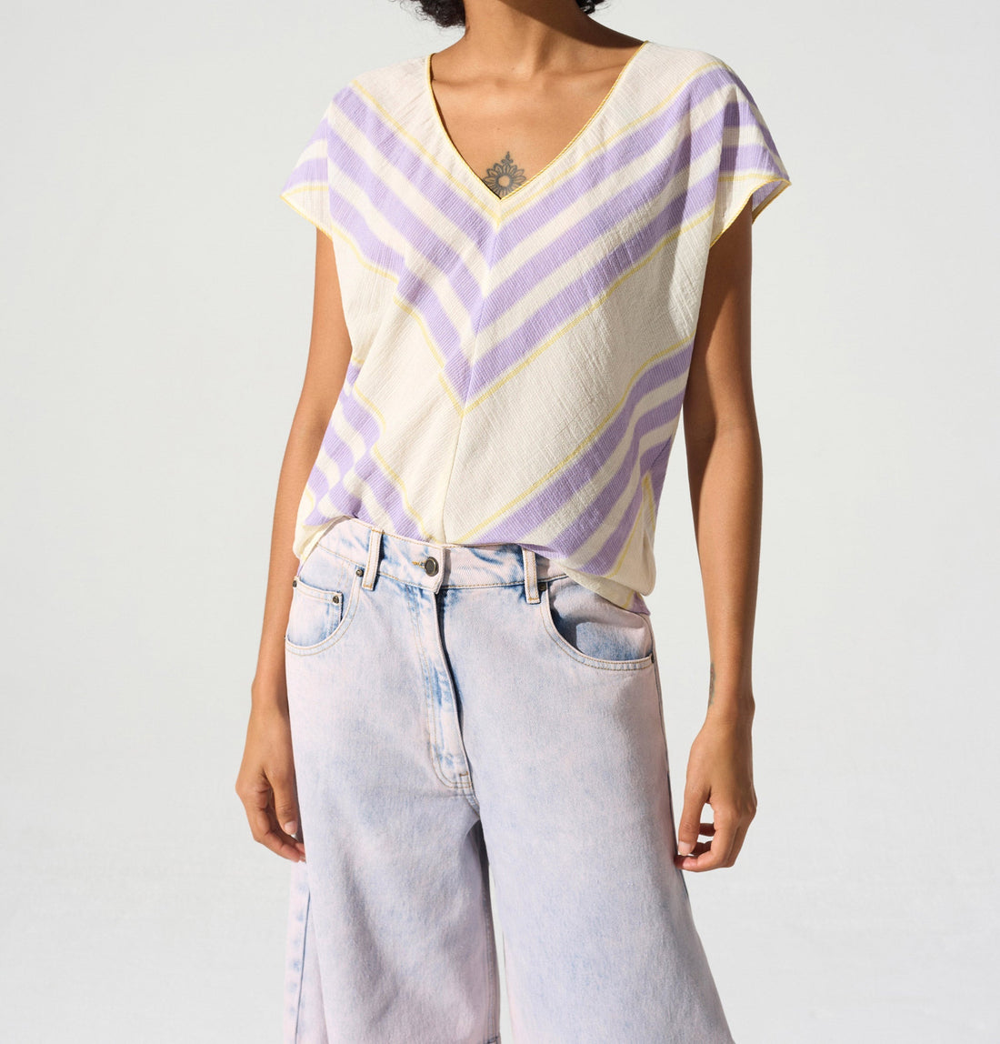 Blouse encolure V Cotélac 