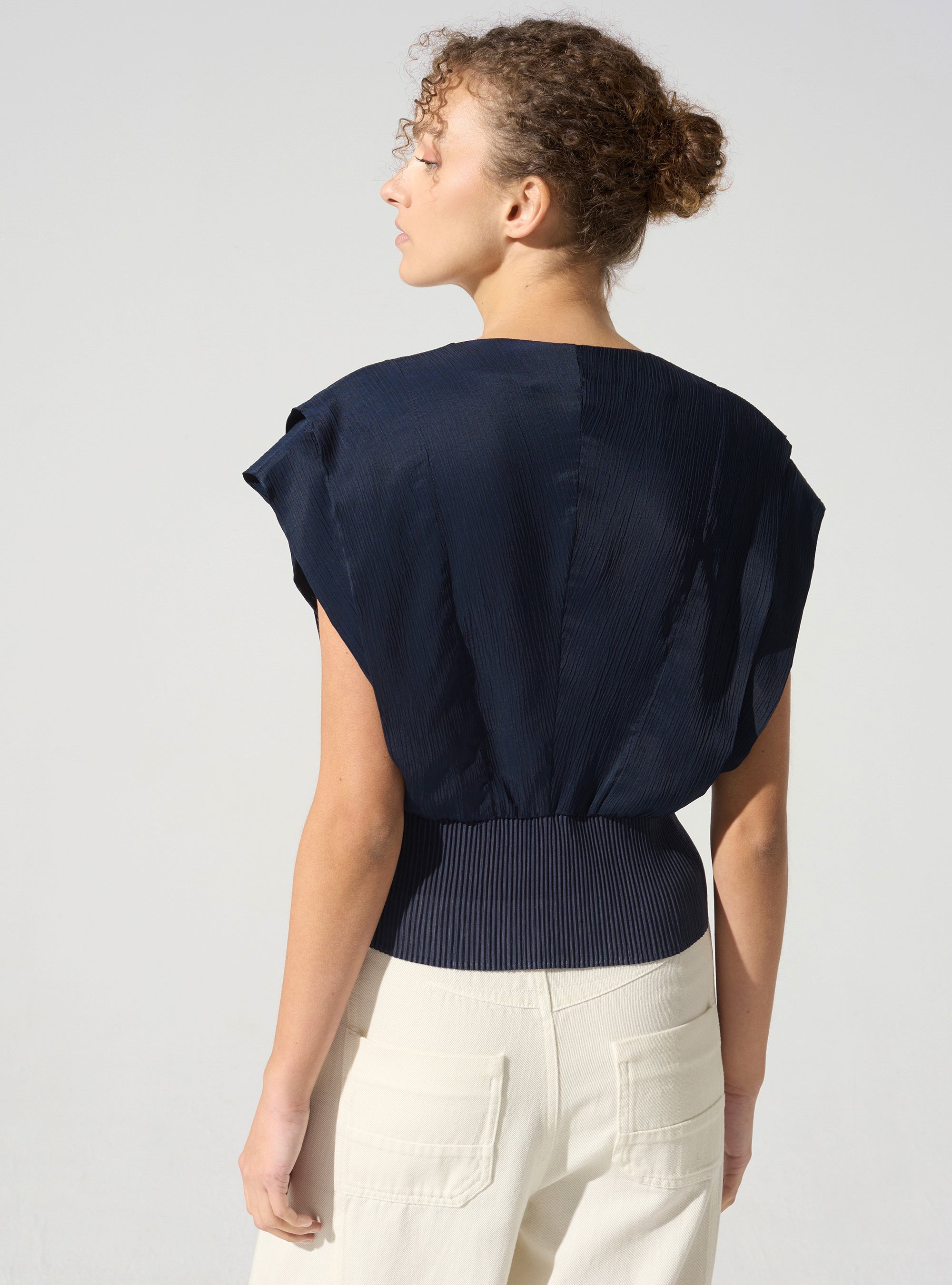 Top with V-neckline