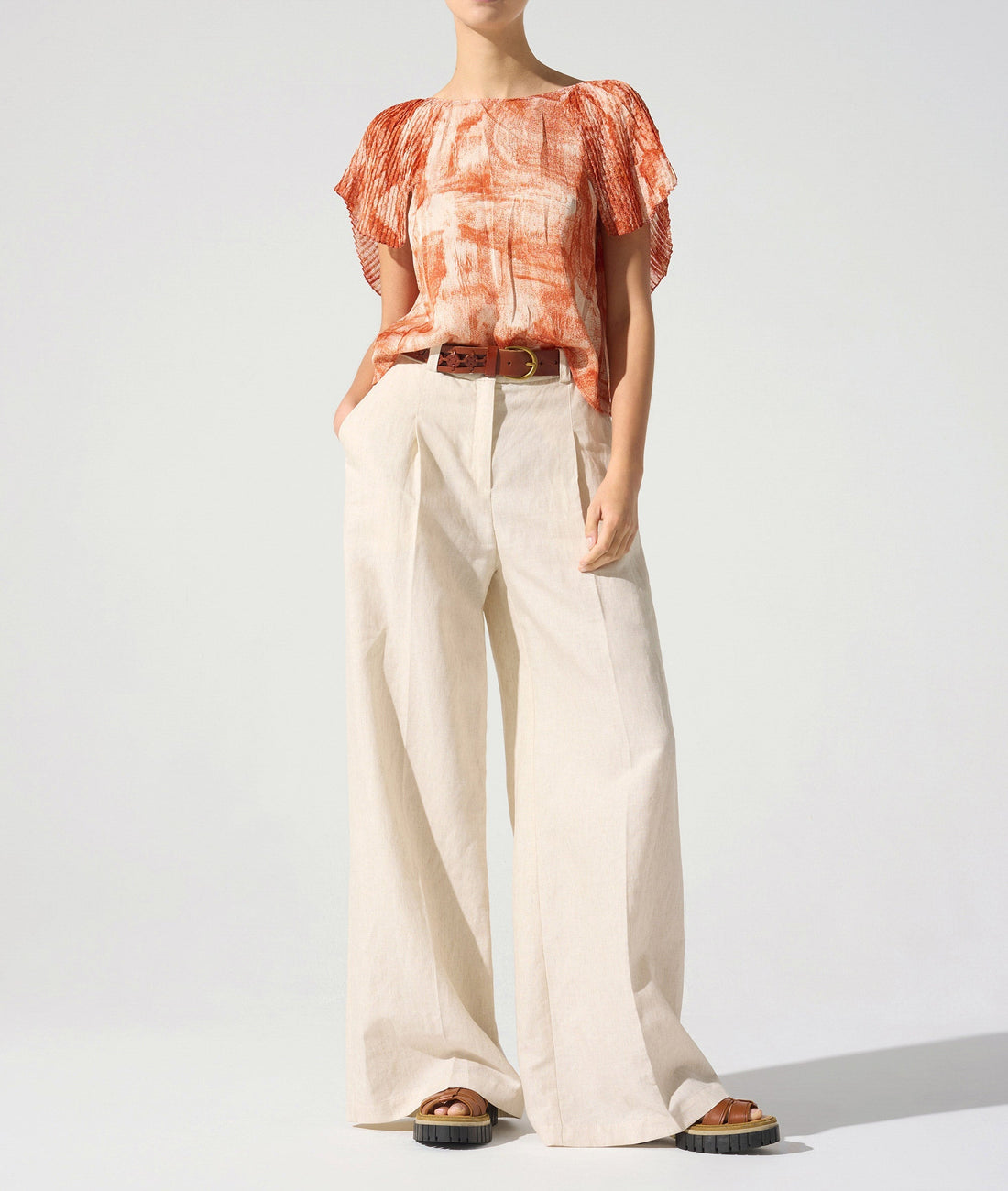 Débardeur avec volants plissés Cotélac 