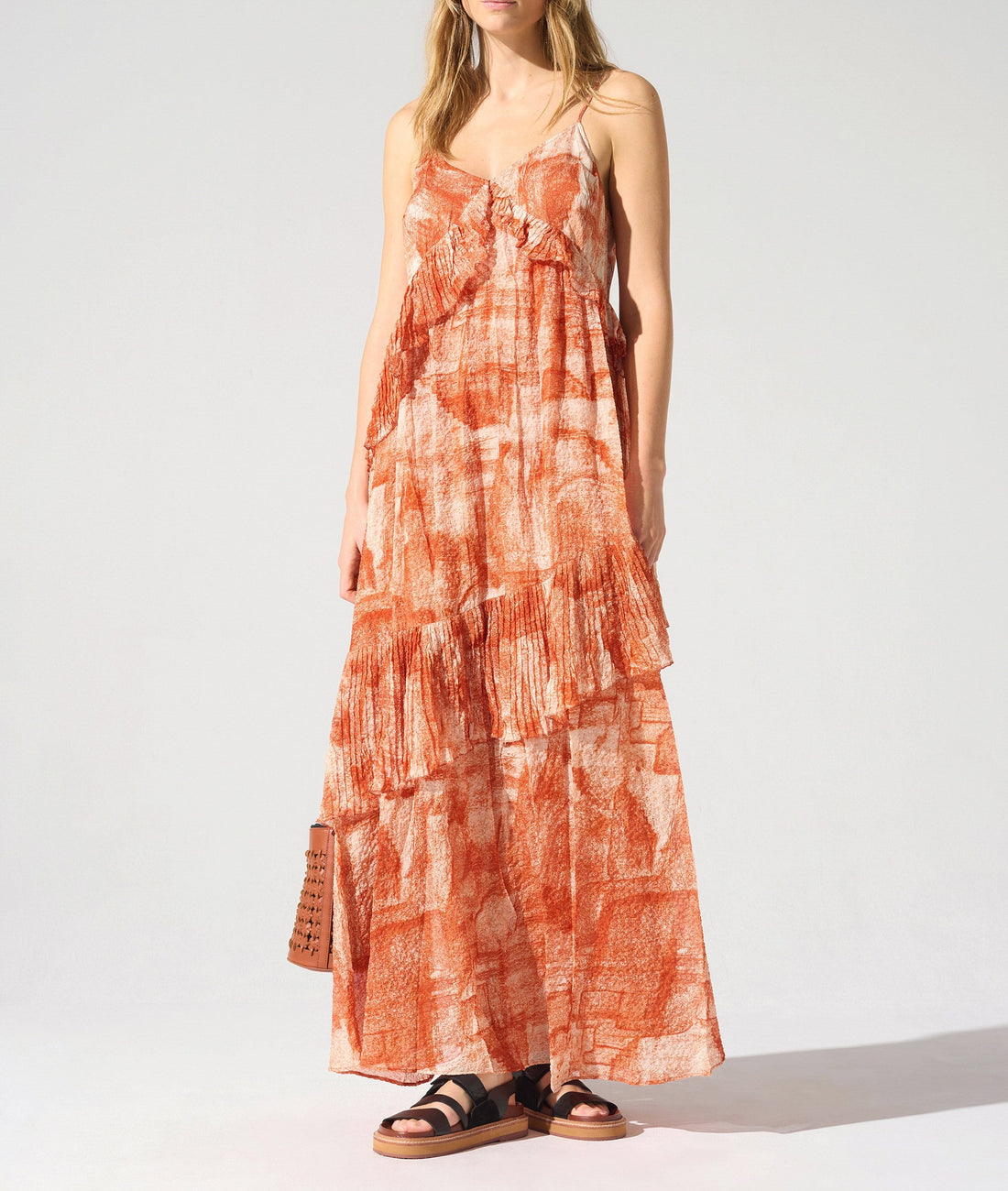 Robe longue fines bretelles Cotélac 