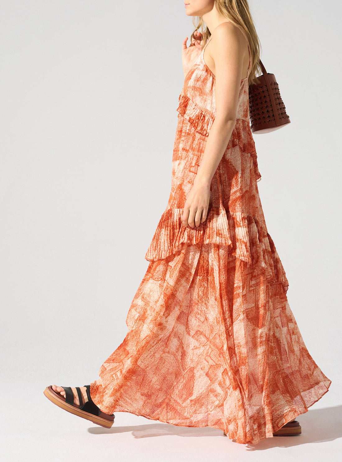 Robe longue fines bretelles Cotélac 