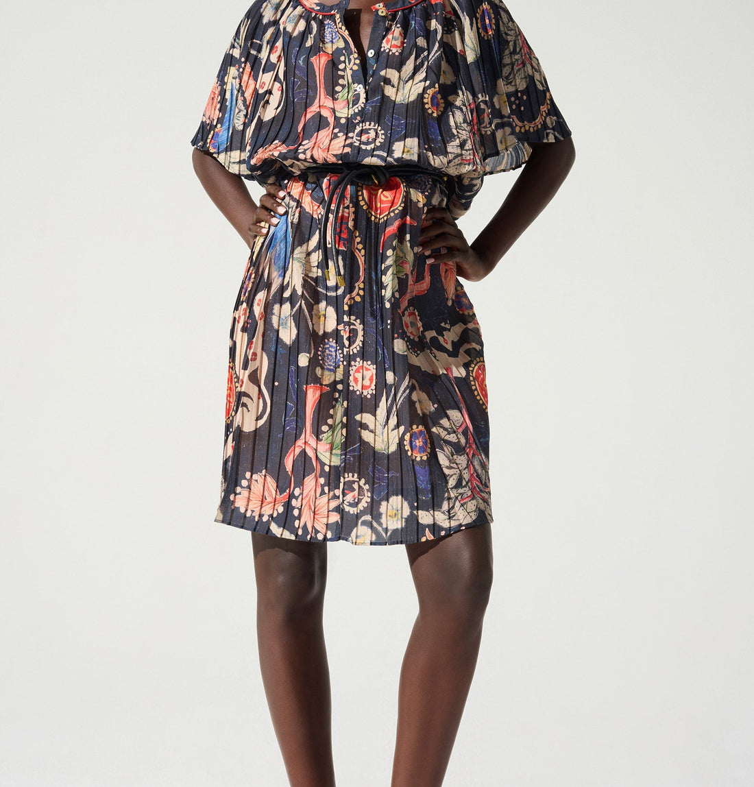 Robe ample plissée Cotélac 