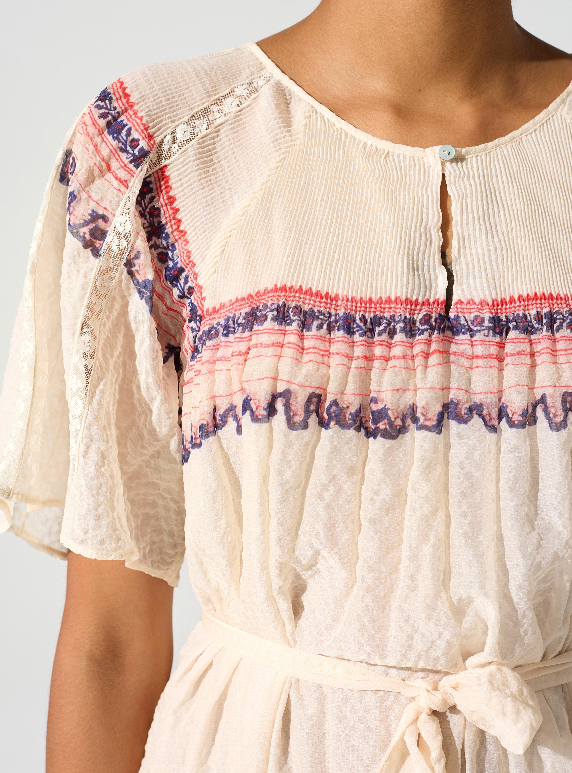 Robe manches courtes esprit papillons Cotélac 