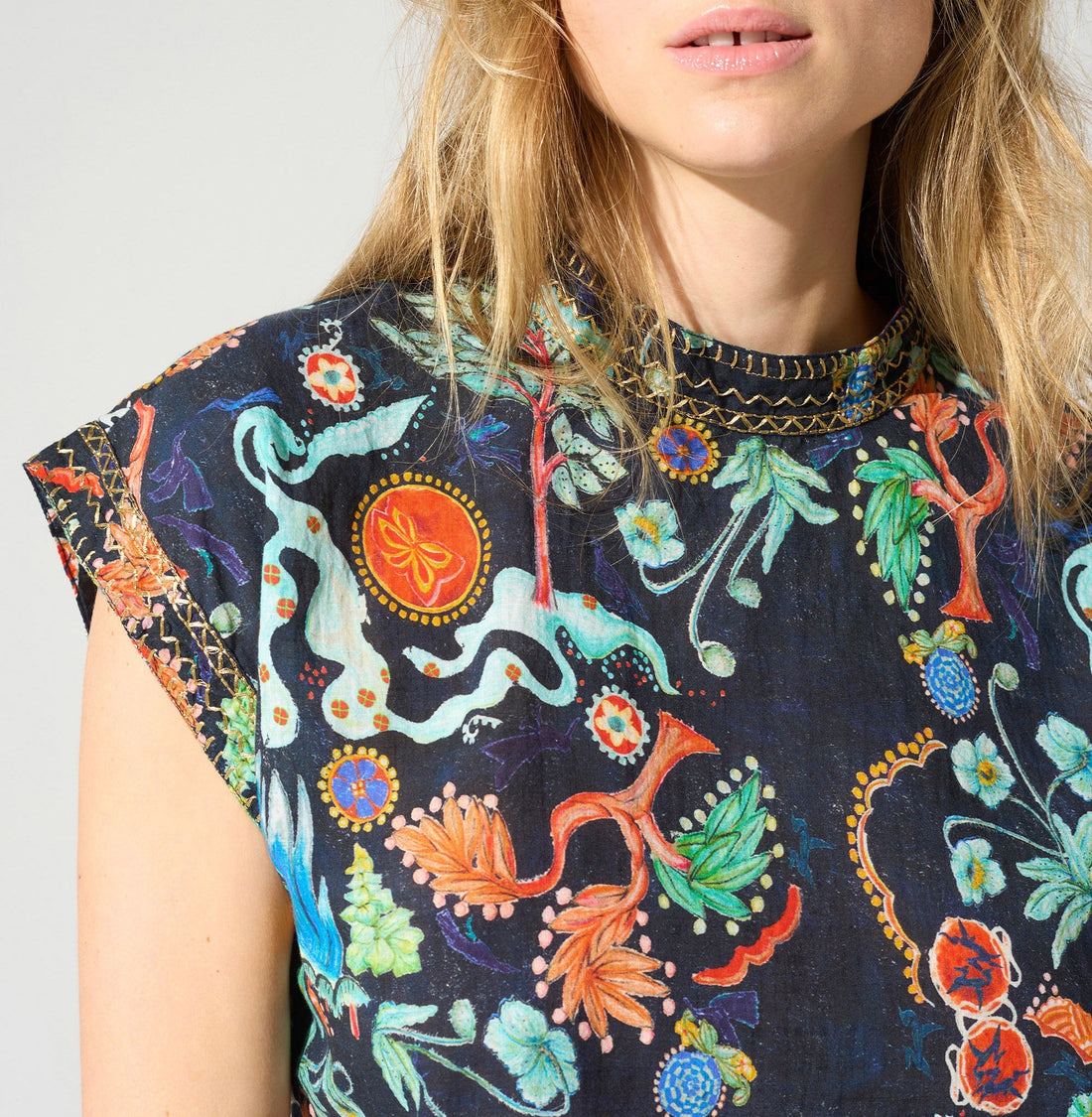 Crop top imprimé Cotélac 