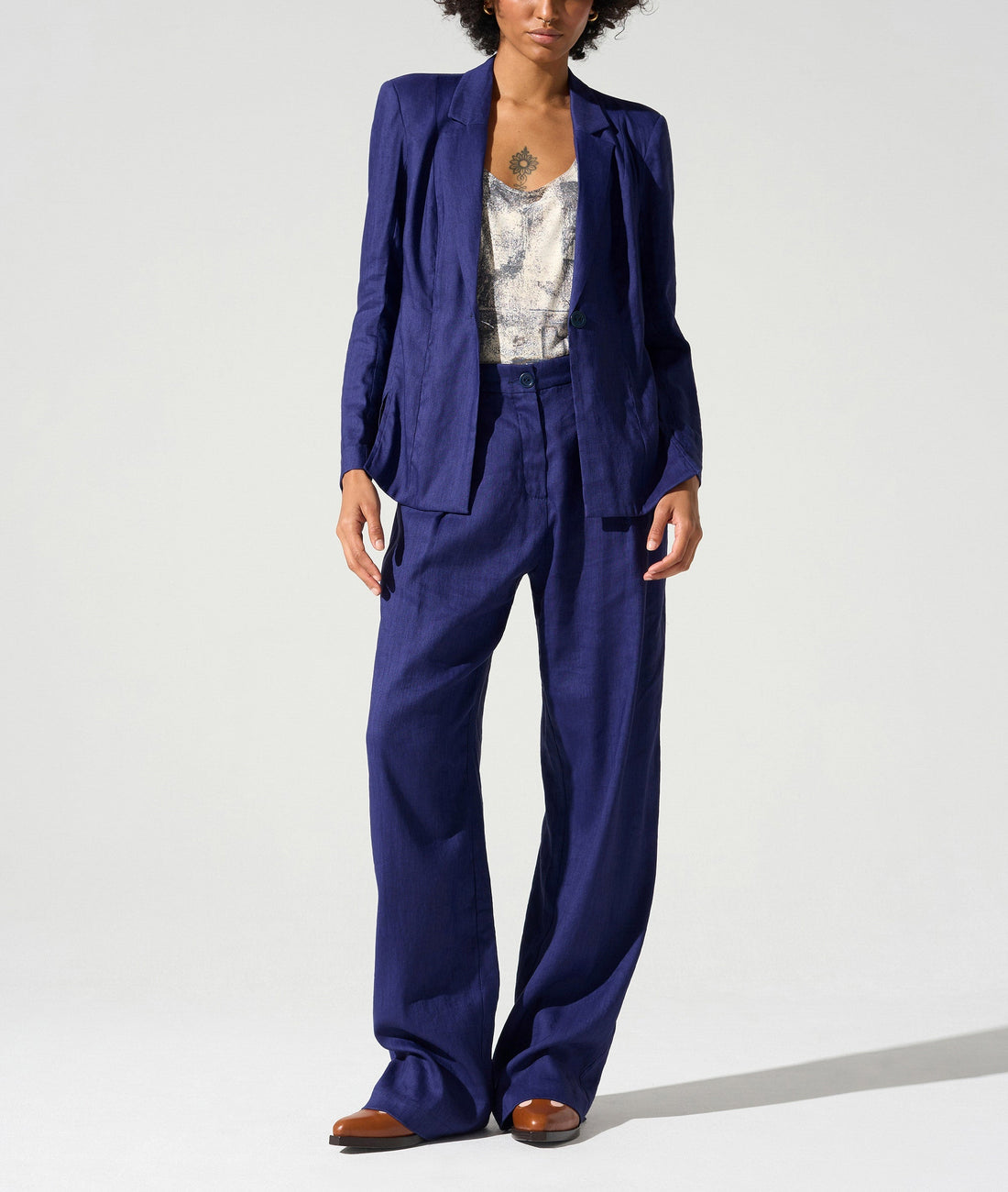 Pantalon large ceinture anglaise Cotélac 