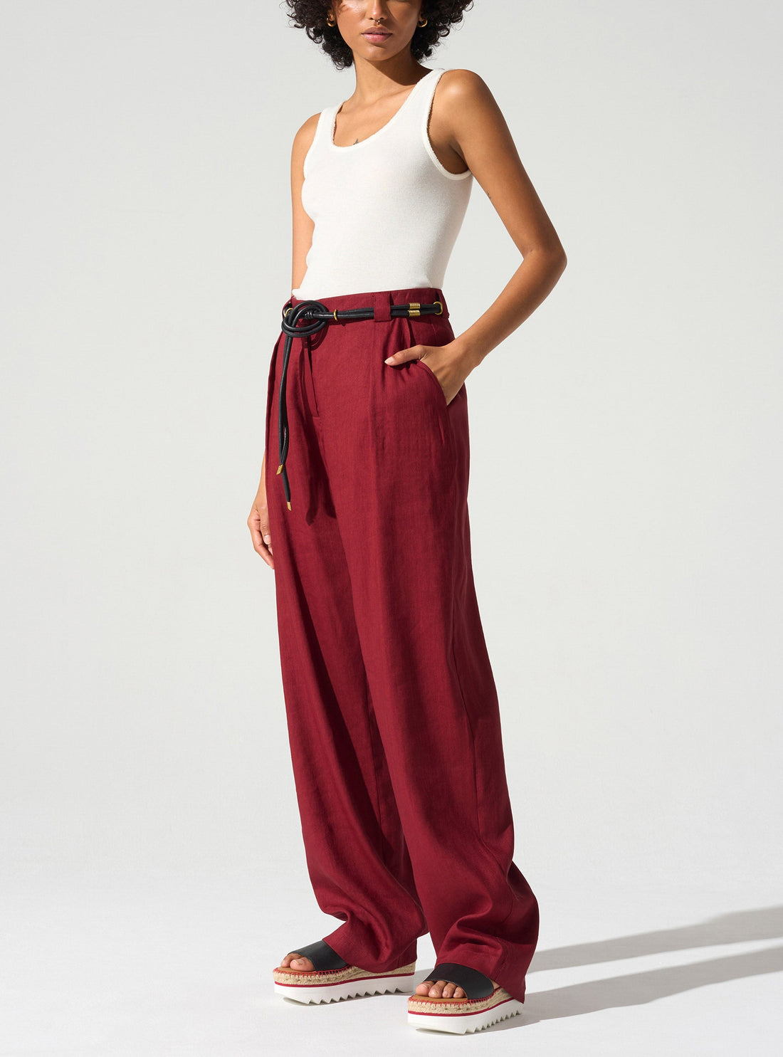 Pantalon large ceinture anglaise Cotélac 