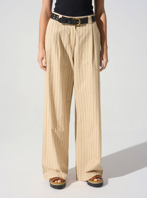 Pantalon large ceinture anglaise