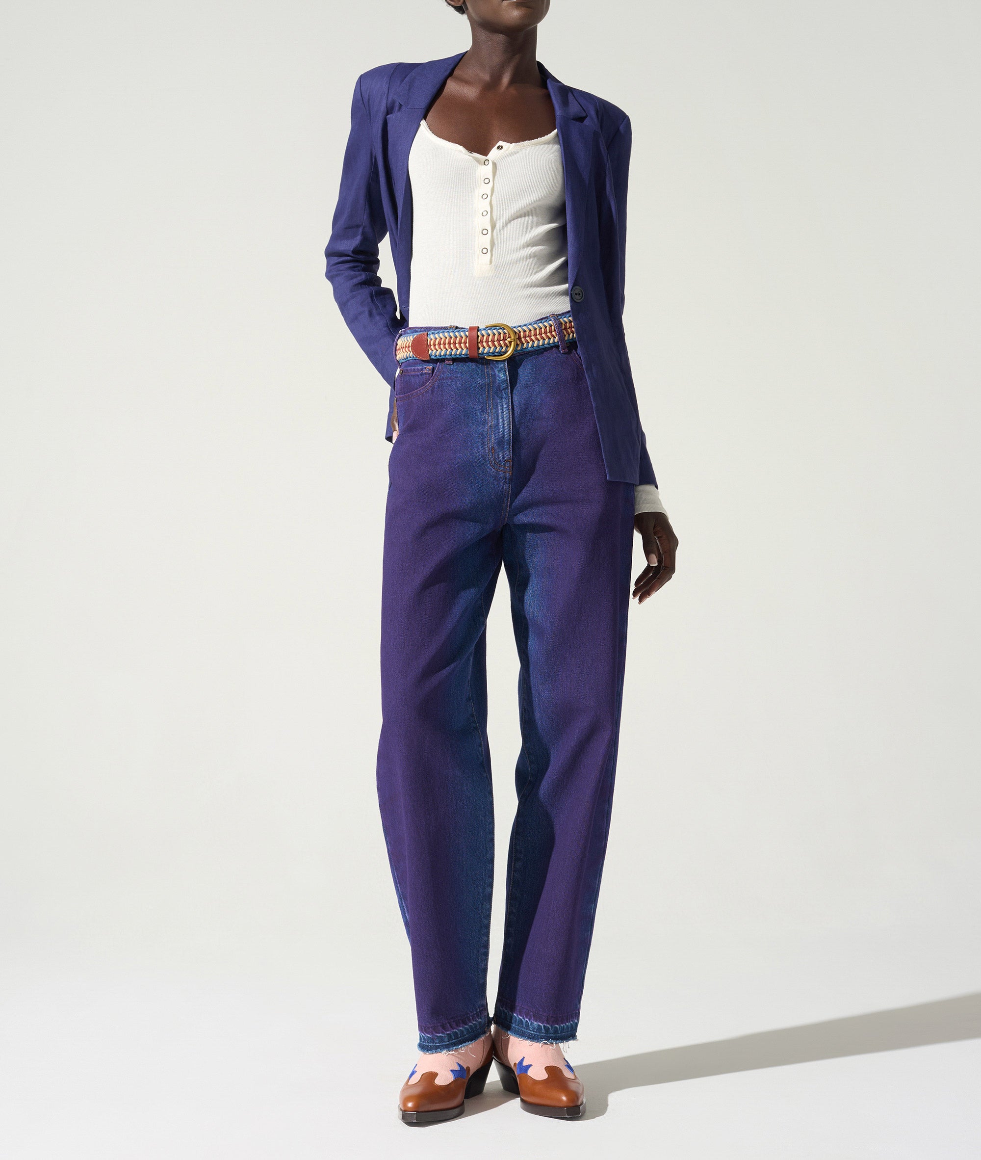 Pantalon droit taille haute Cotélac 