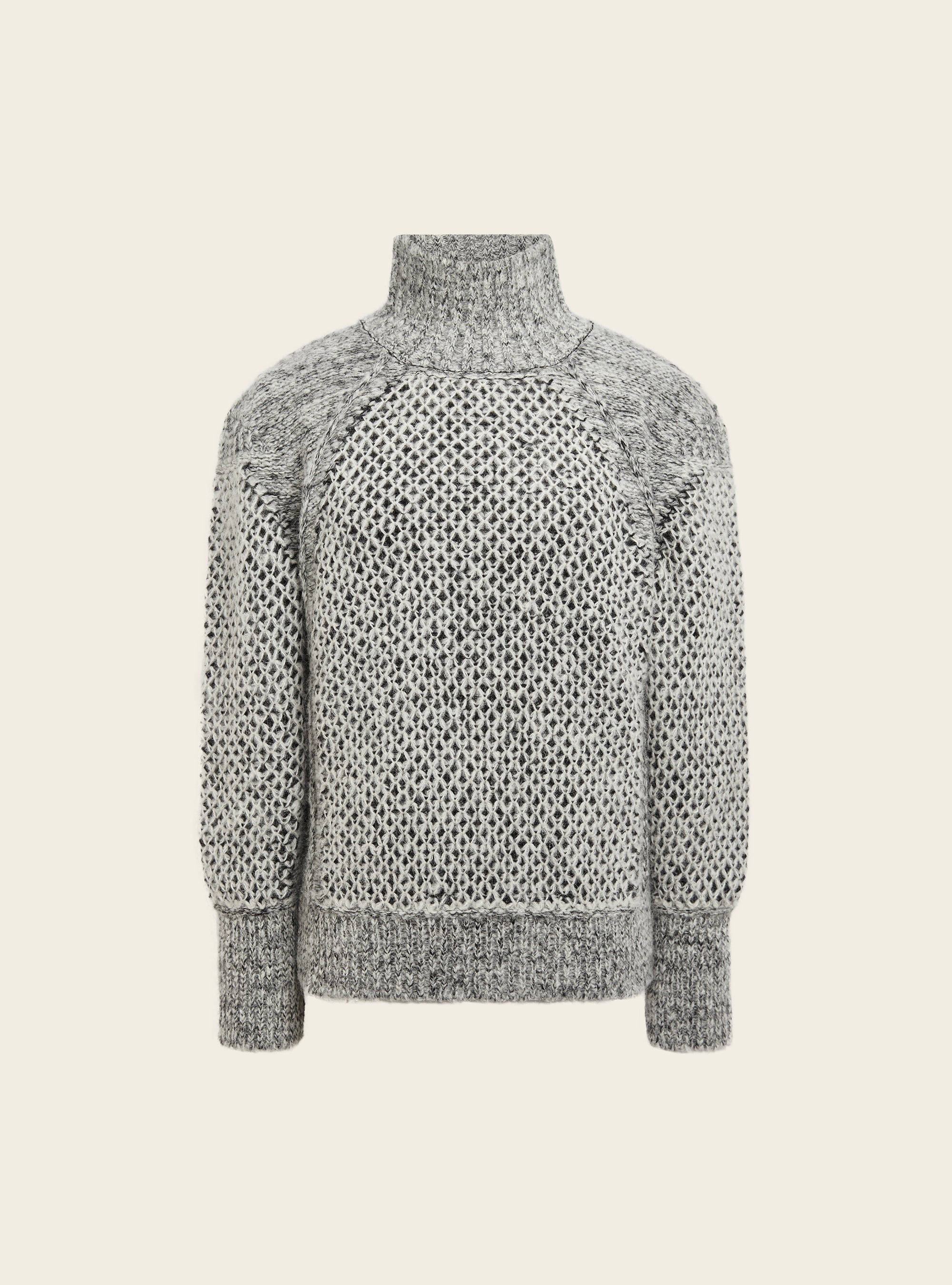 Pull bicolore à manches gigot Cotélac 