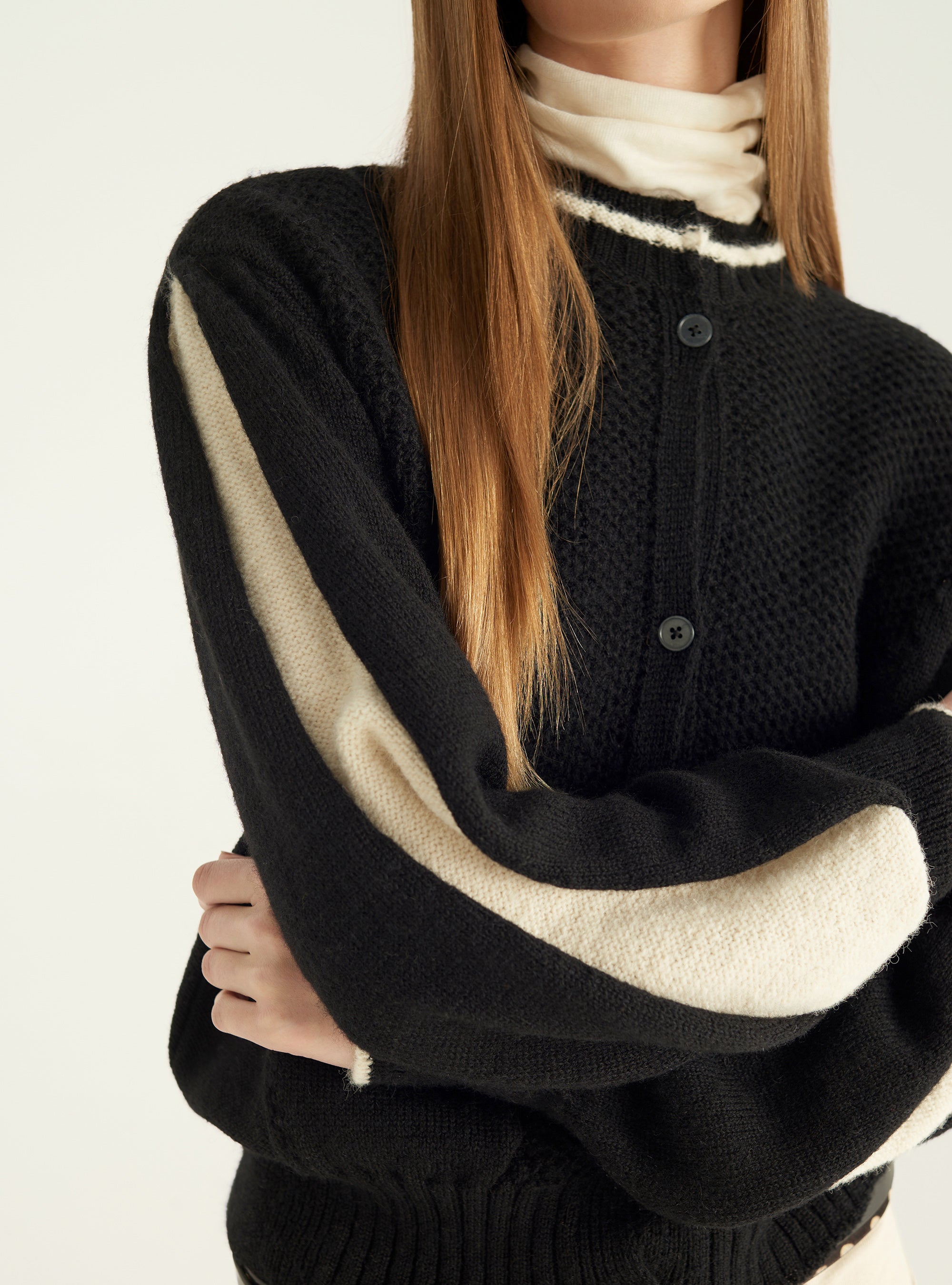 Bomber-style cardigan
