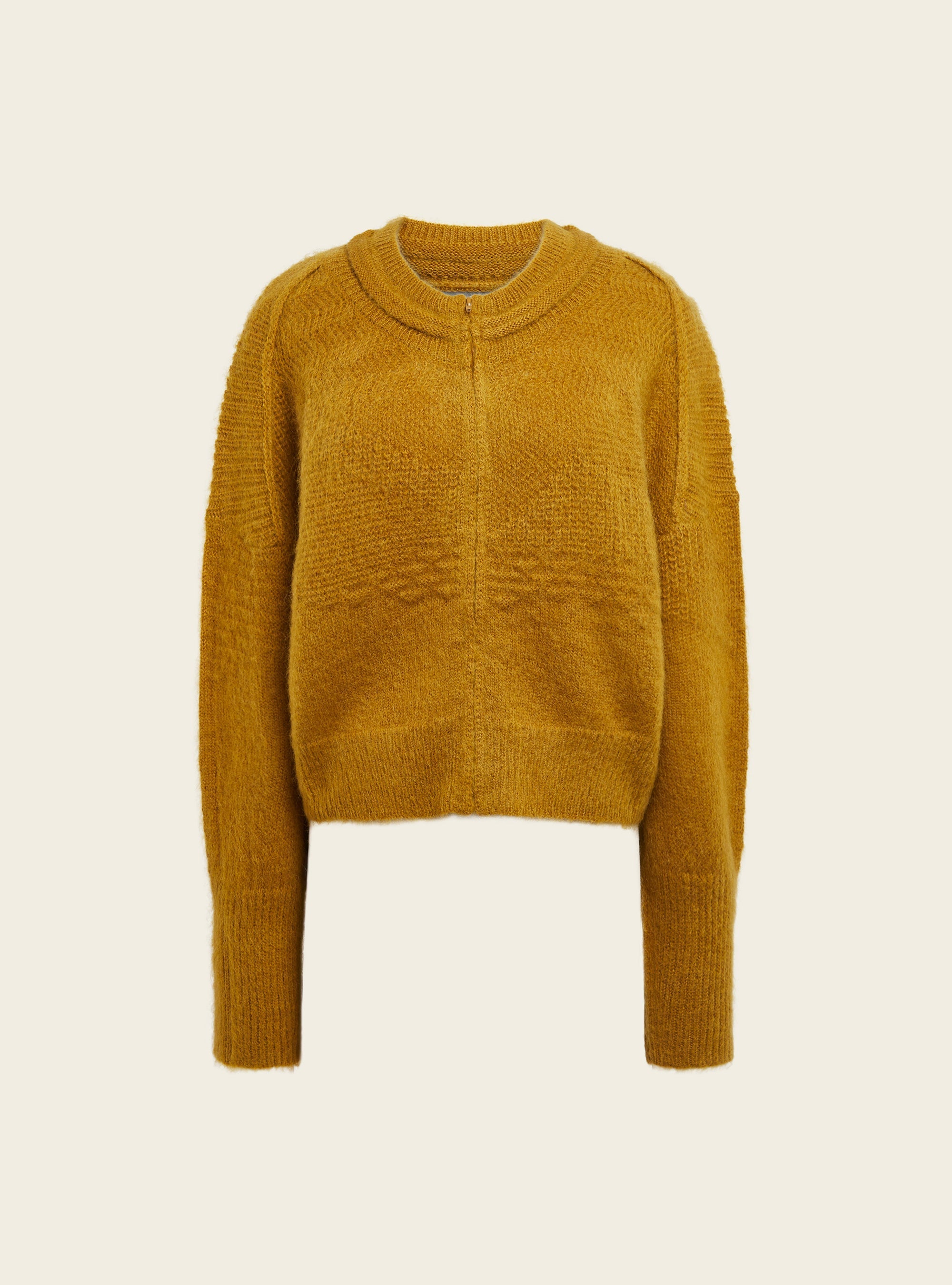 Cardigan court zippé en mohair Cotélac 