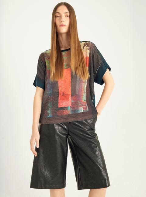 Sublimiertes T-Shirt aus zwei Materialien