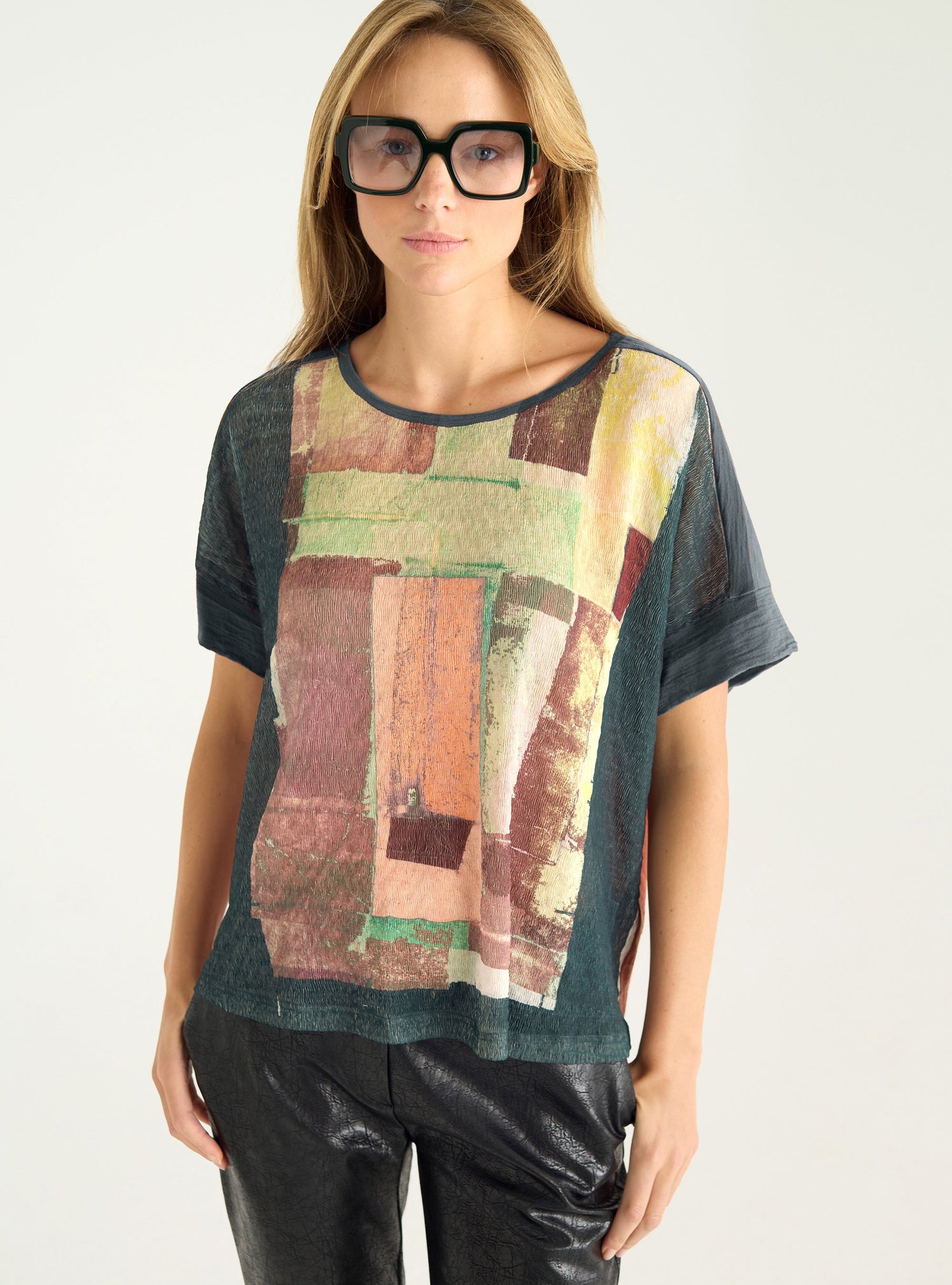 Sublimated two-material T-shirt