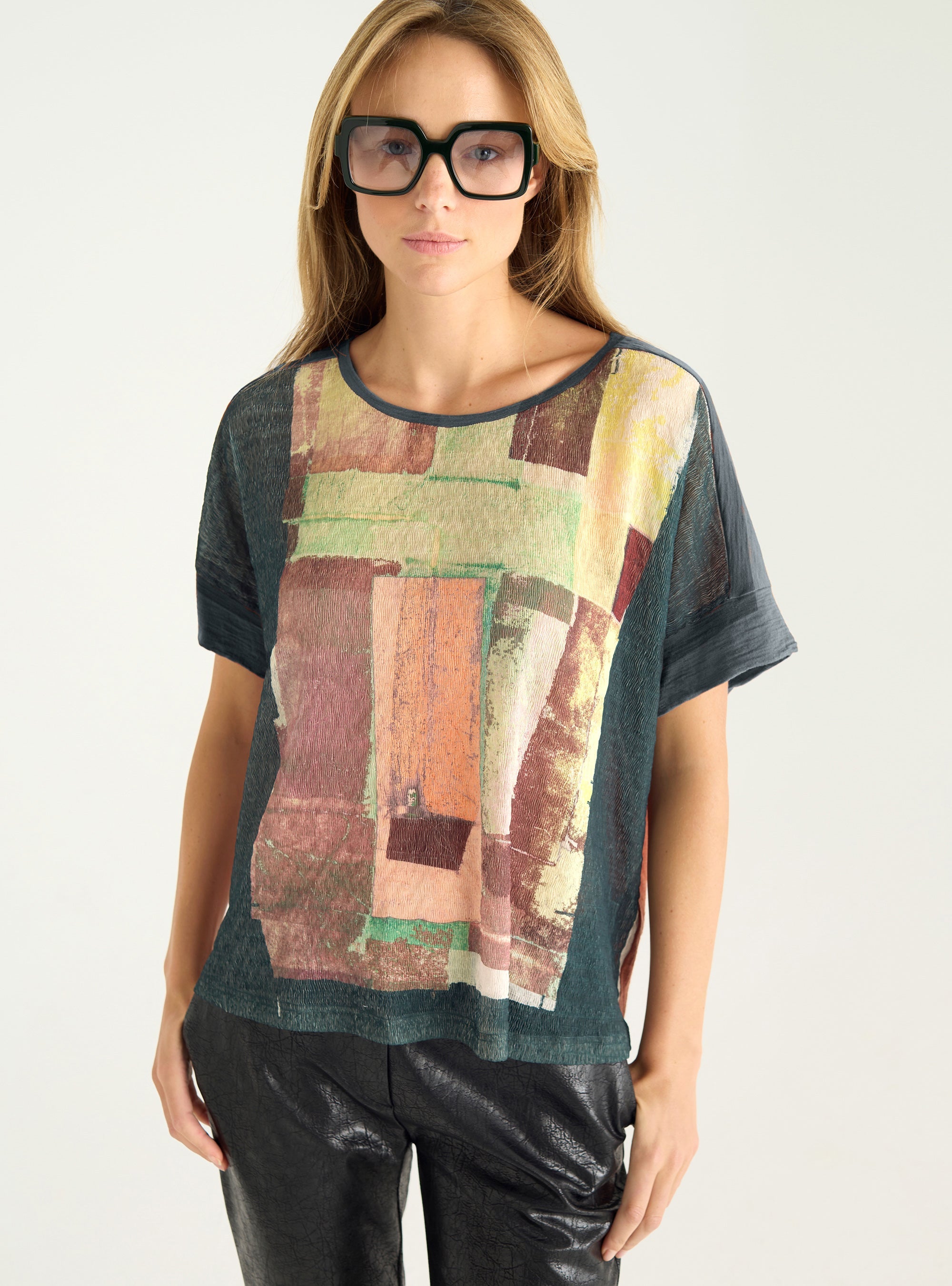 Sublimated two-material T-shirt
