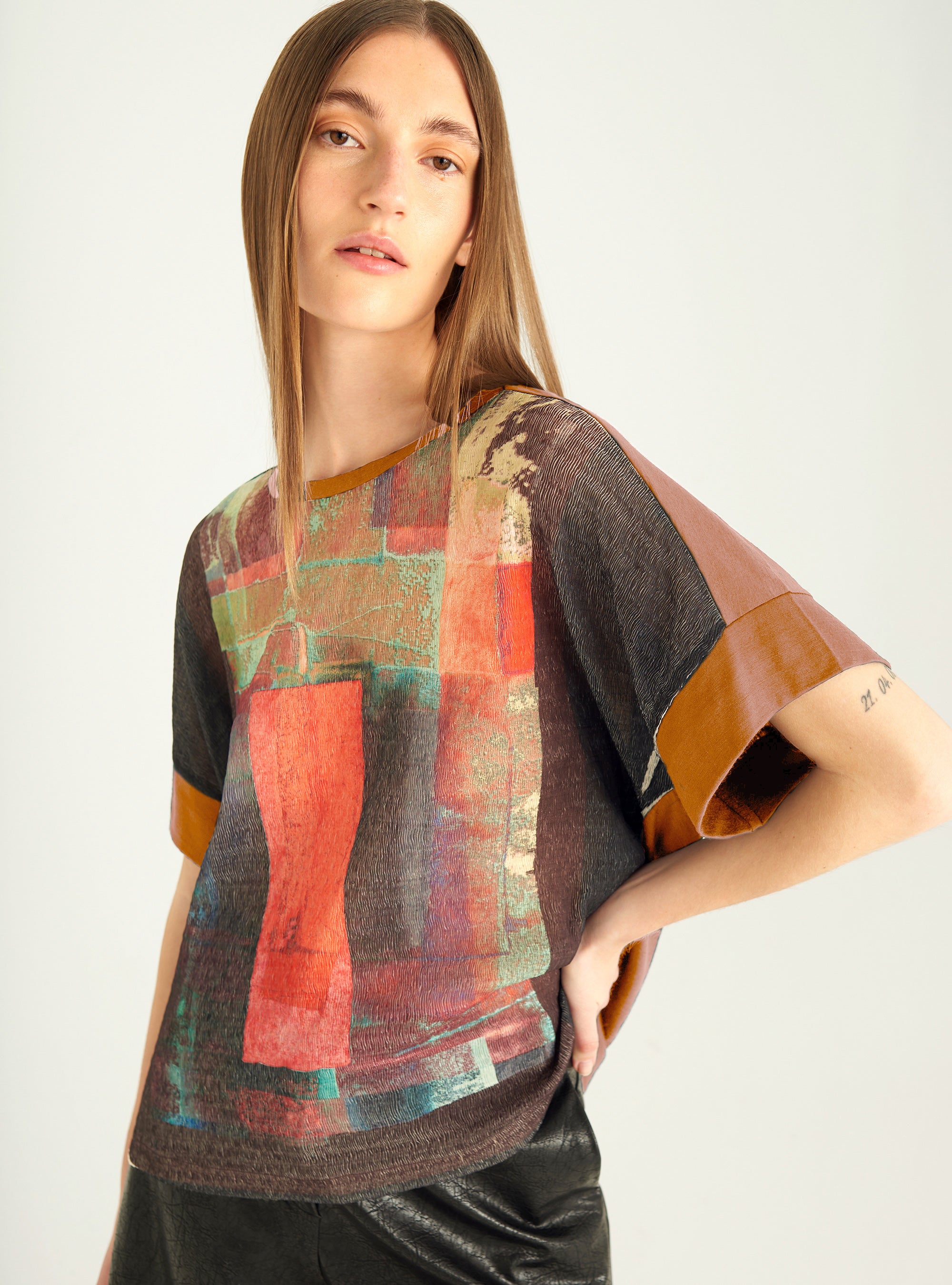 T-shirt bi-matière sublimé