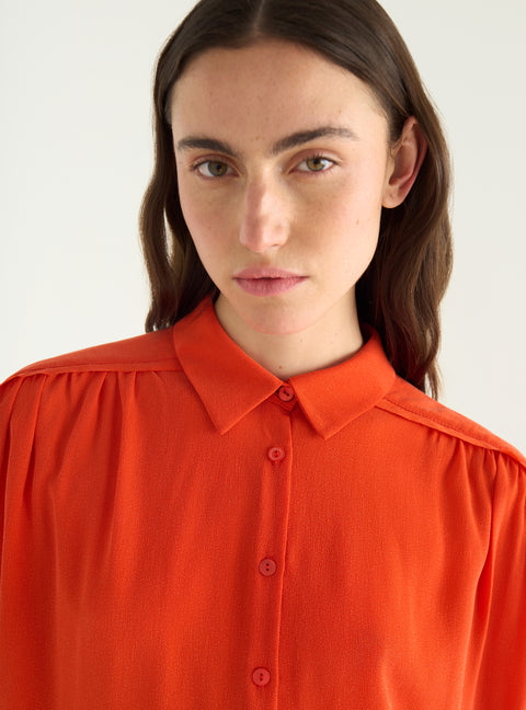 Chemise ample en cupro
