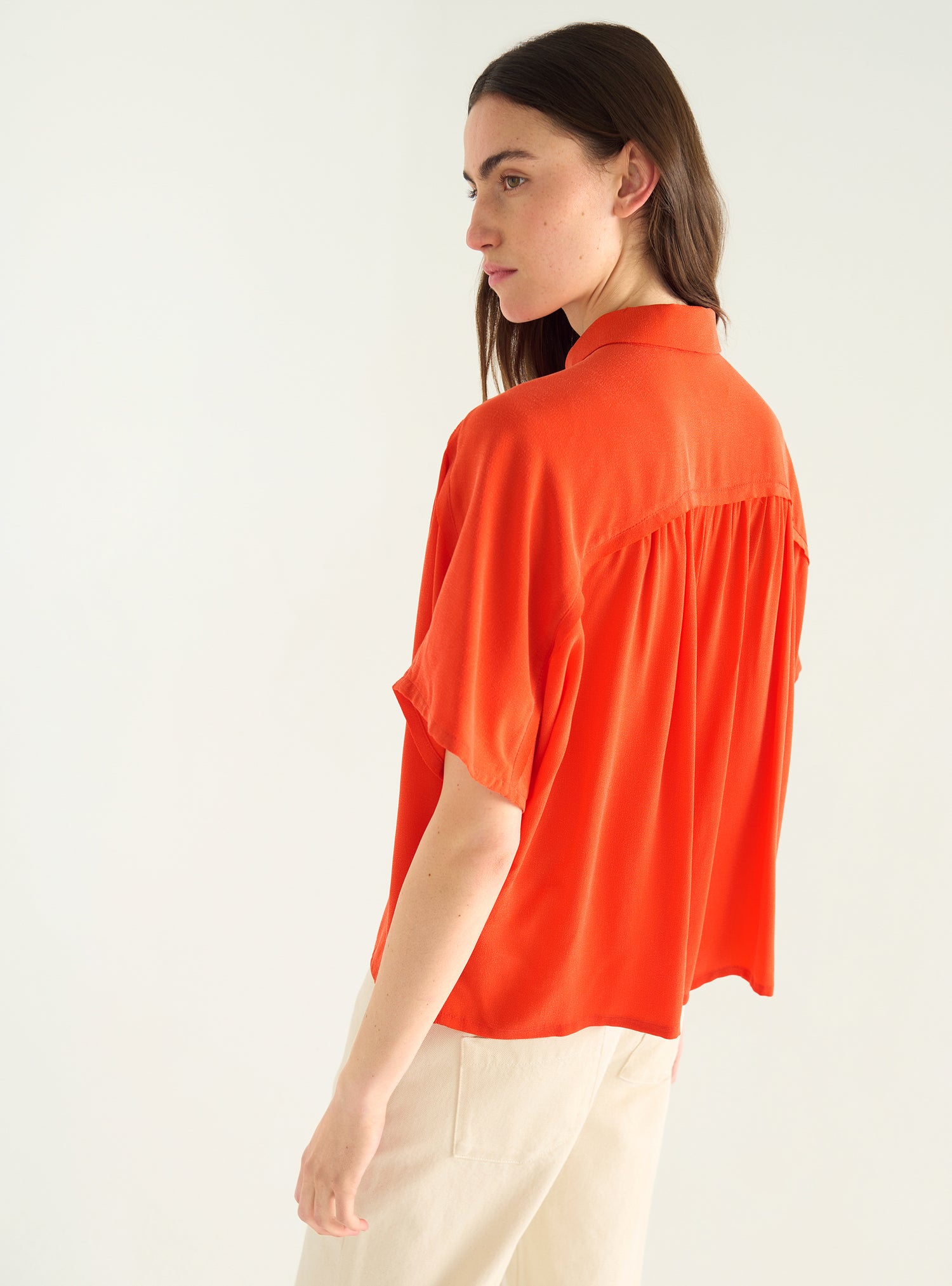 Loose cupro shirt